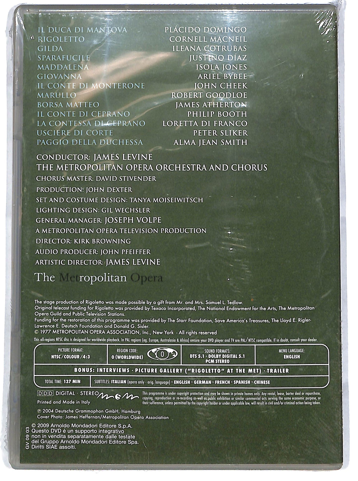 EBOND Rigoletto-Giuseppe Verdi-The Metropolitan Opera EDITORIALE DVD D632340