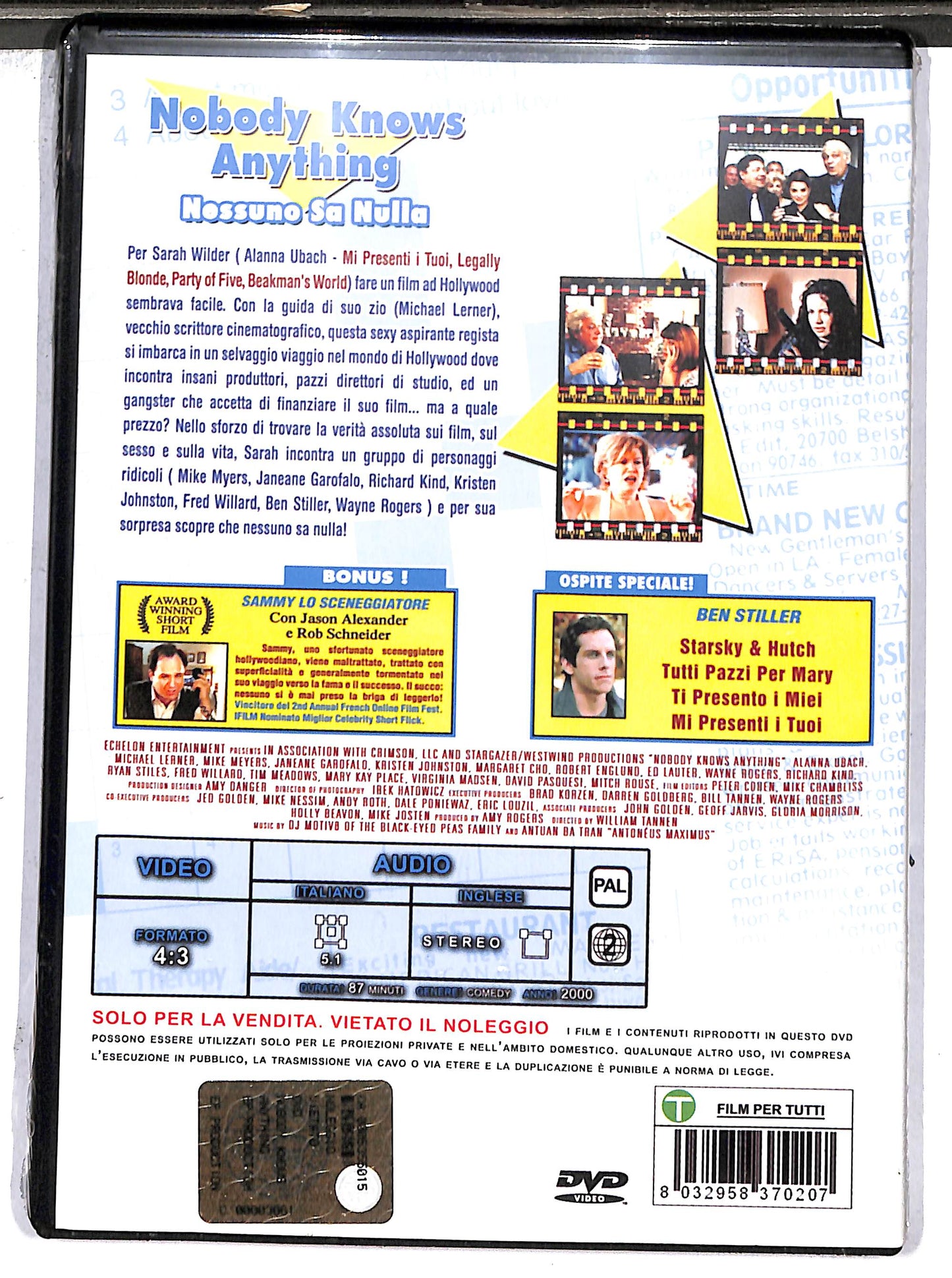EBOND Nobody Knows Anything. Nessuno sa nulla DVD D633331