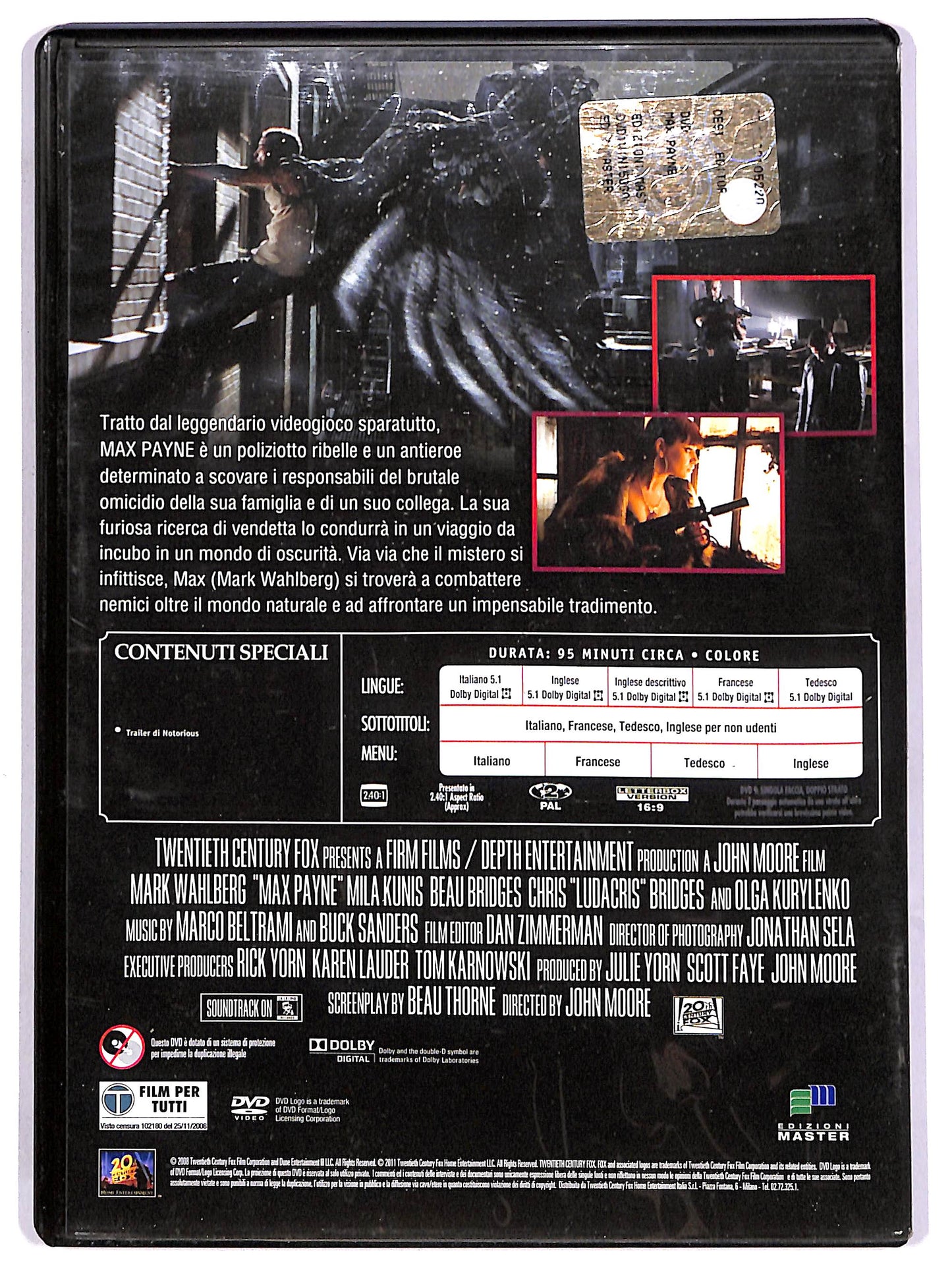 EBOND Max Payne EDITORIALE DVD D634665