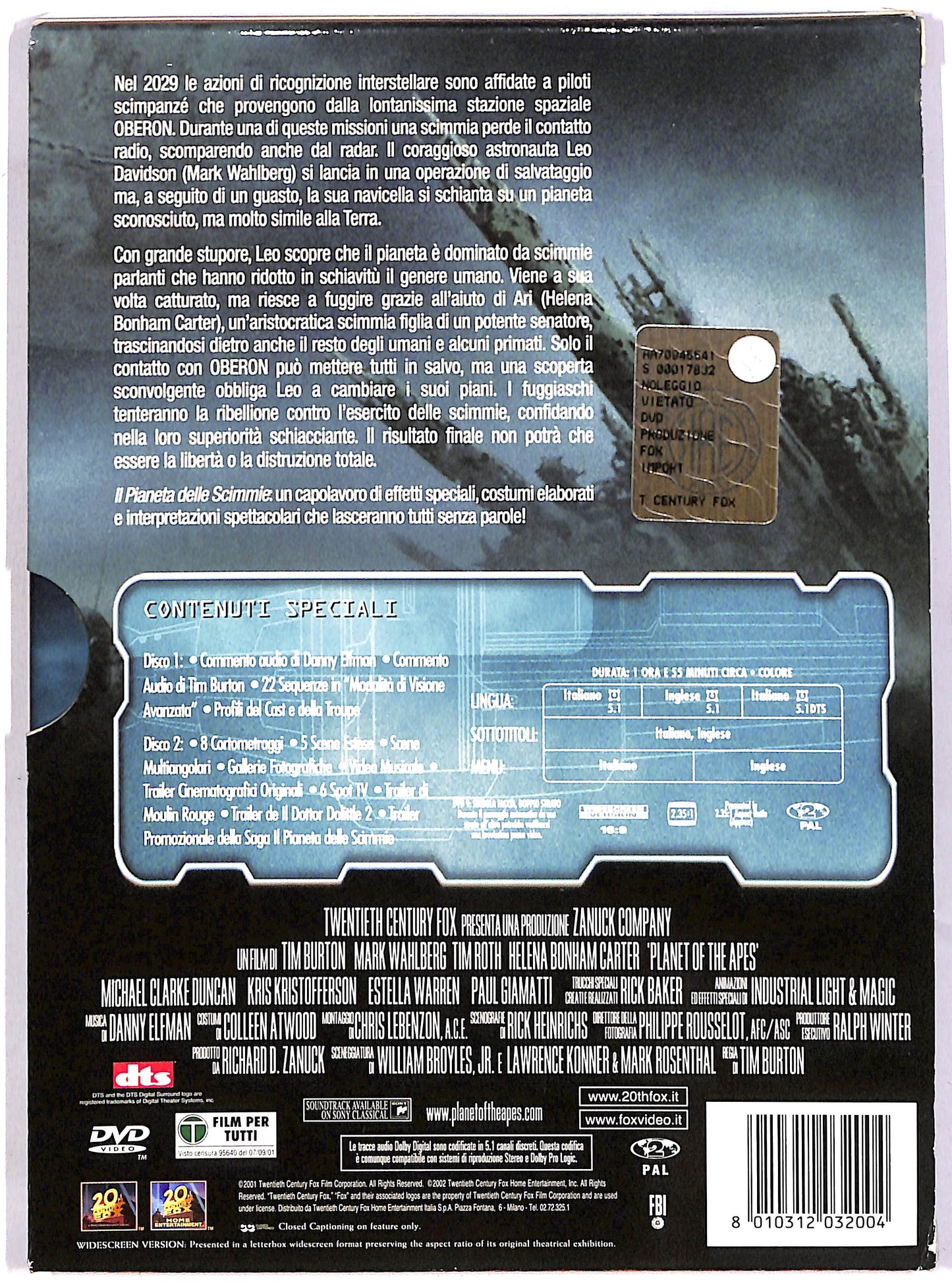 EBOND Planet of the Apes, Il pianeta delle scimmie EDIZIONE SPECIALE DVD D634813