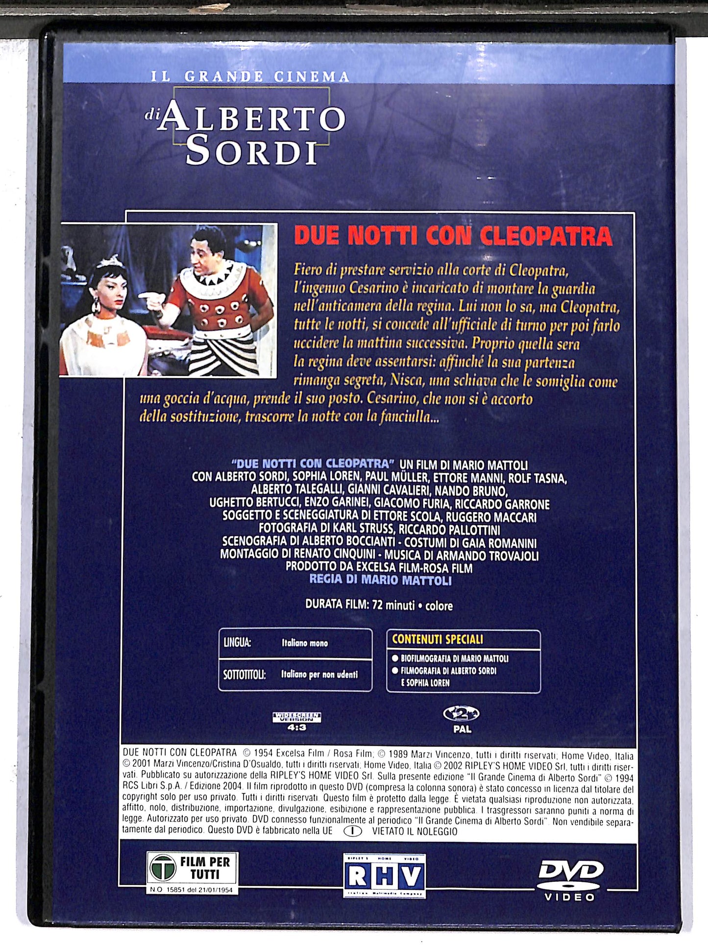 EBOND Due notti con Cleopatra EDITORIALE DVD D635326