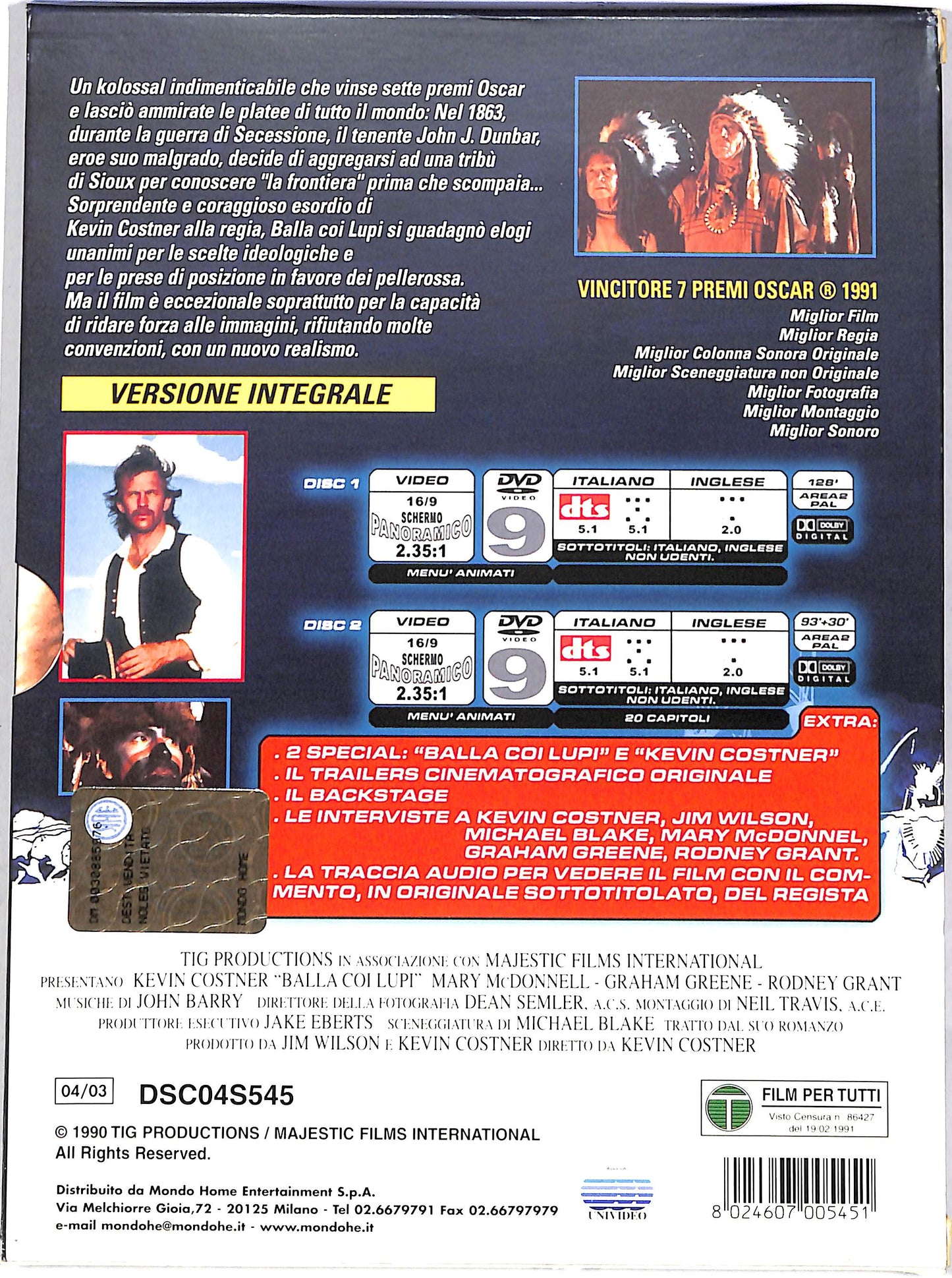 EBOND Balla coi lupi Special Edition 2 DVD DVD D635458