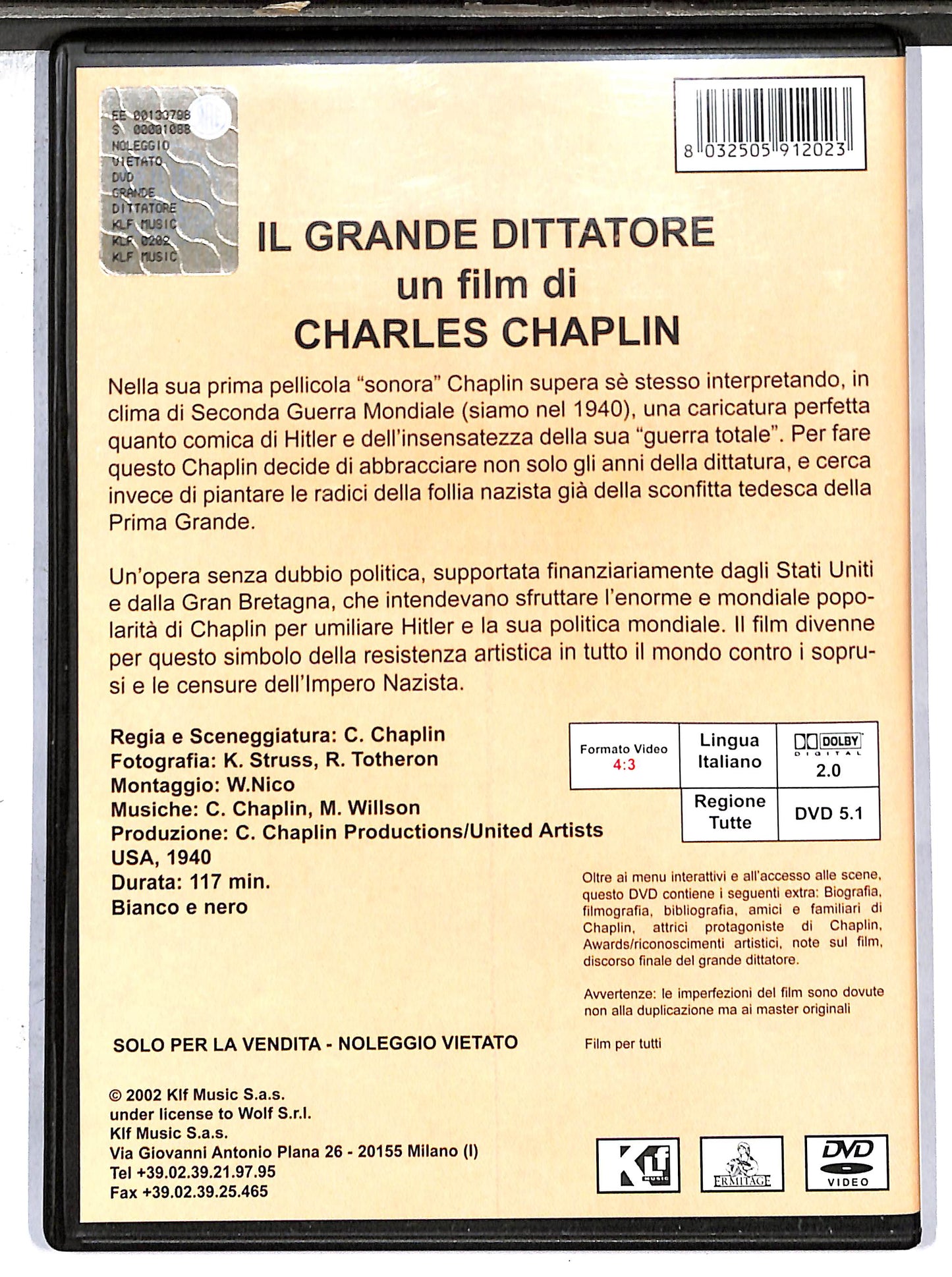 EBOND Il grande dittatore DVD D635606