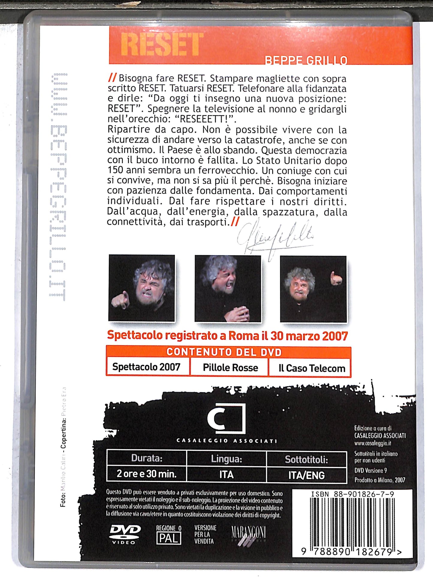 EBOND Reset - Beppe Grillo DVD D635641