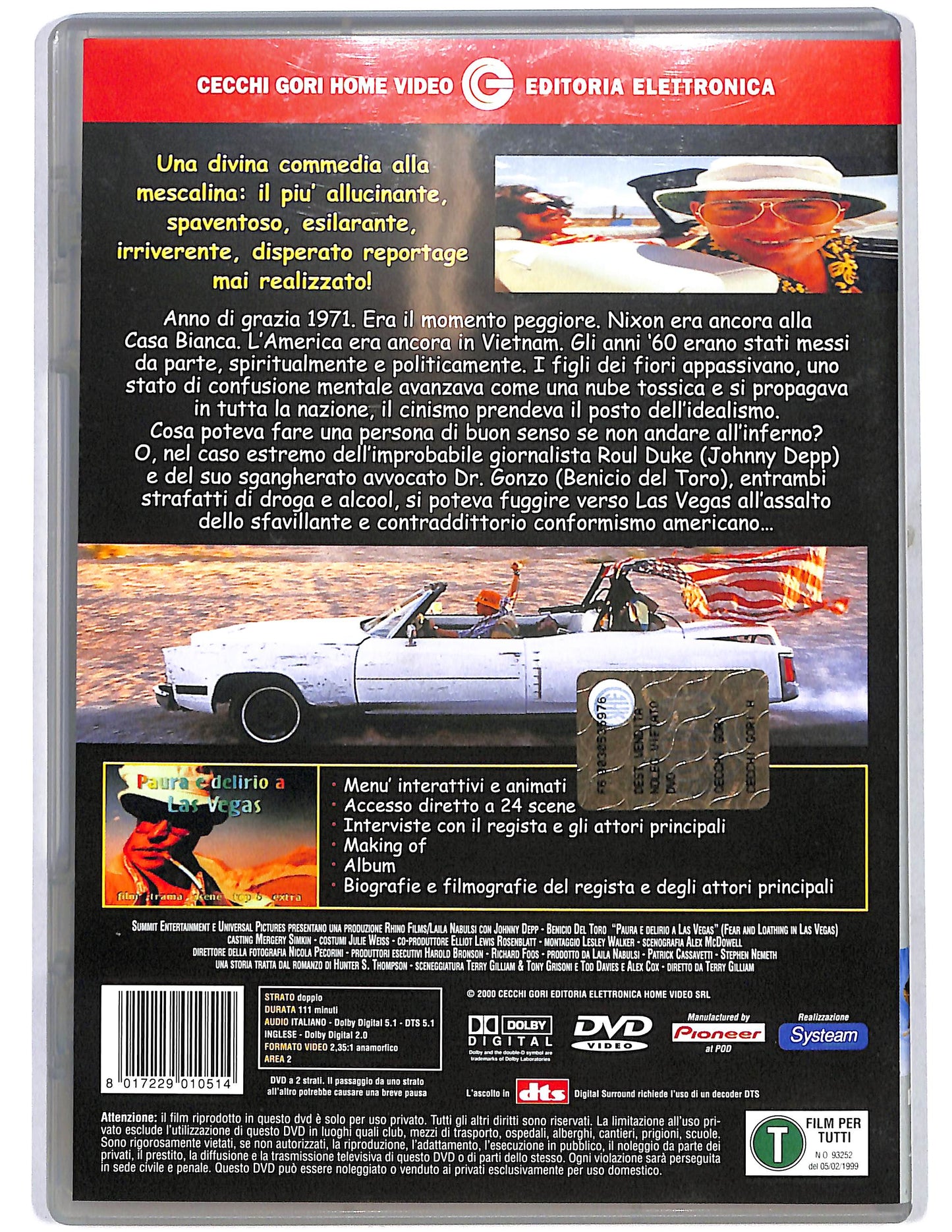 EBOND Paura e delirio a Las Vegas DVD D635847