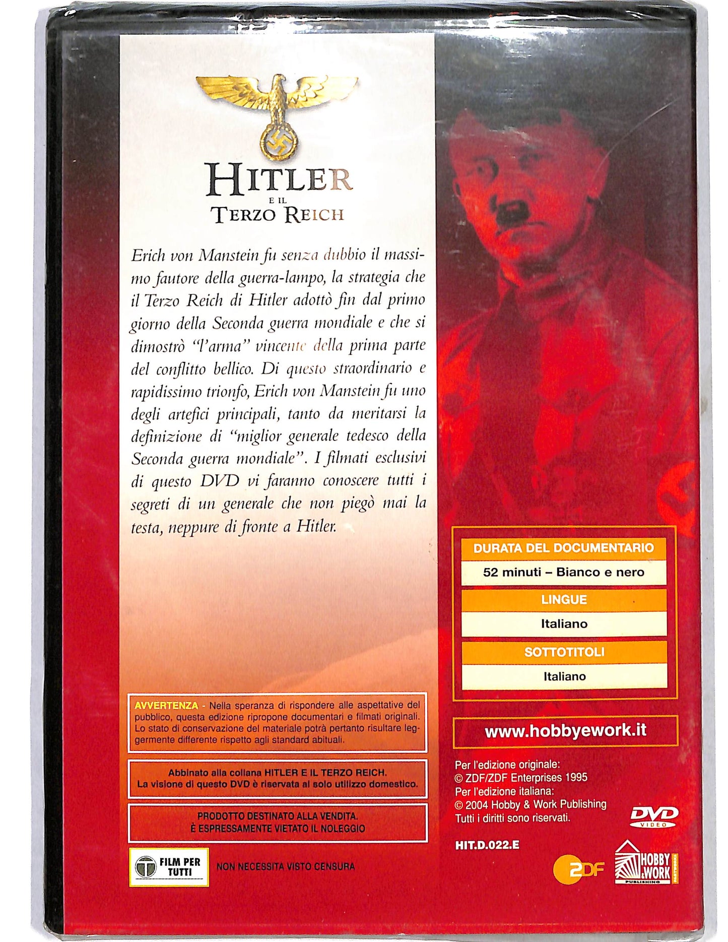 EBOND Hitler e il Tezo Reich Erich Von Manstein Lo stratega EDITORIALE DVD D635942