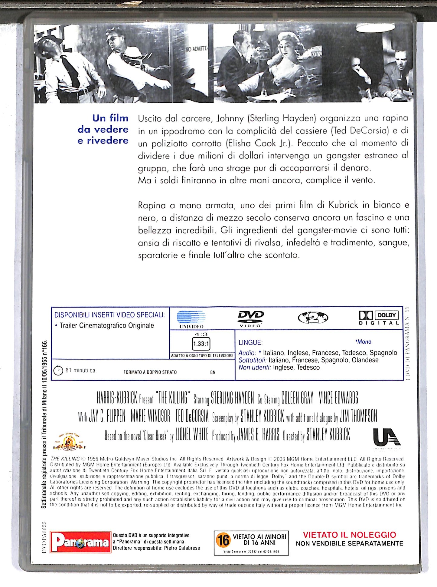 EBOND rapina a mano armata EDITORIALE DVD D636219