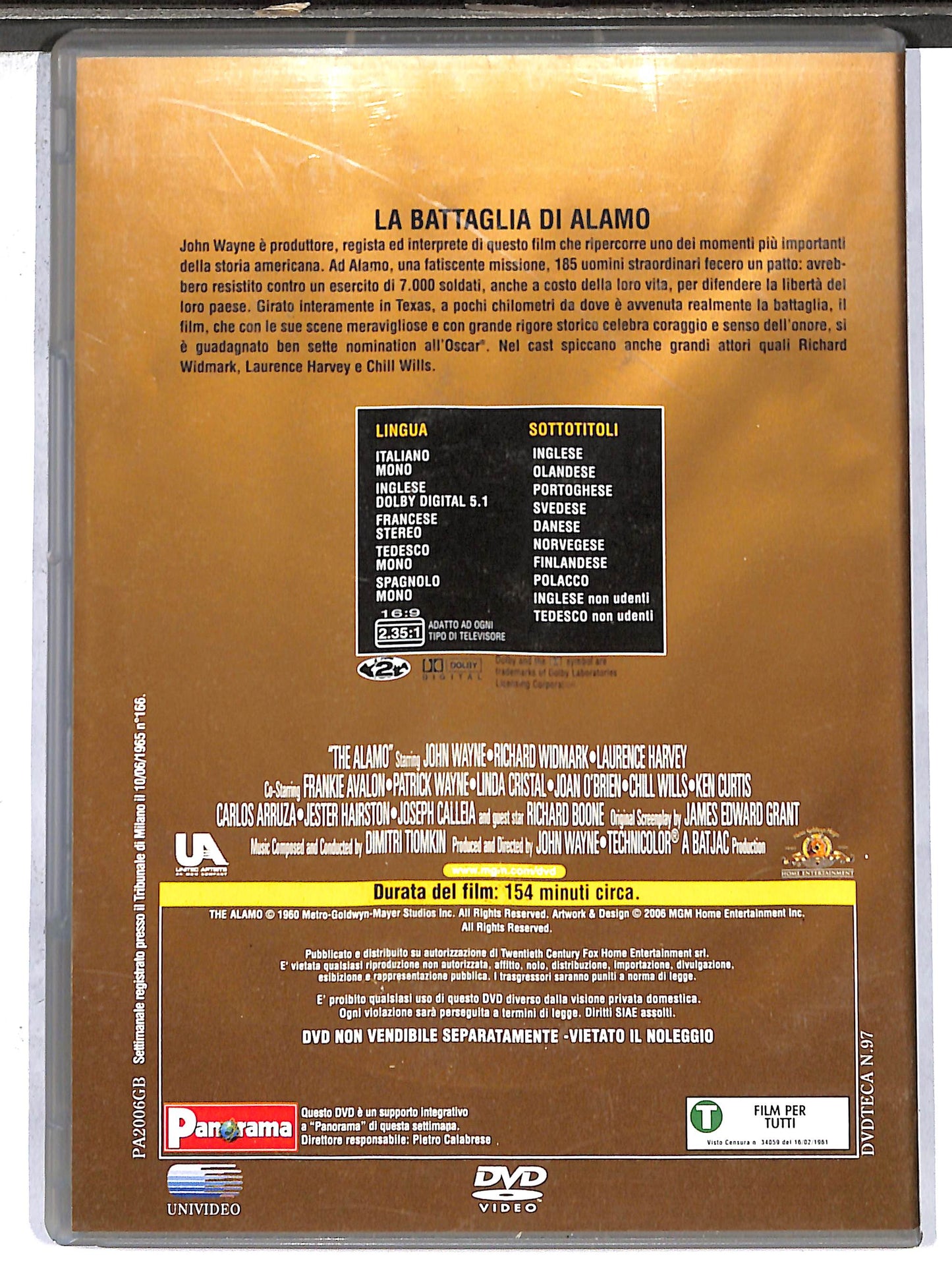 EBOND La battaglia di Alamo EDITORIALE DVD D636228