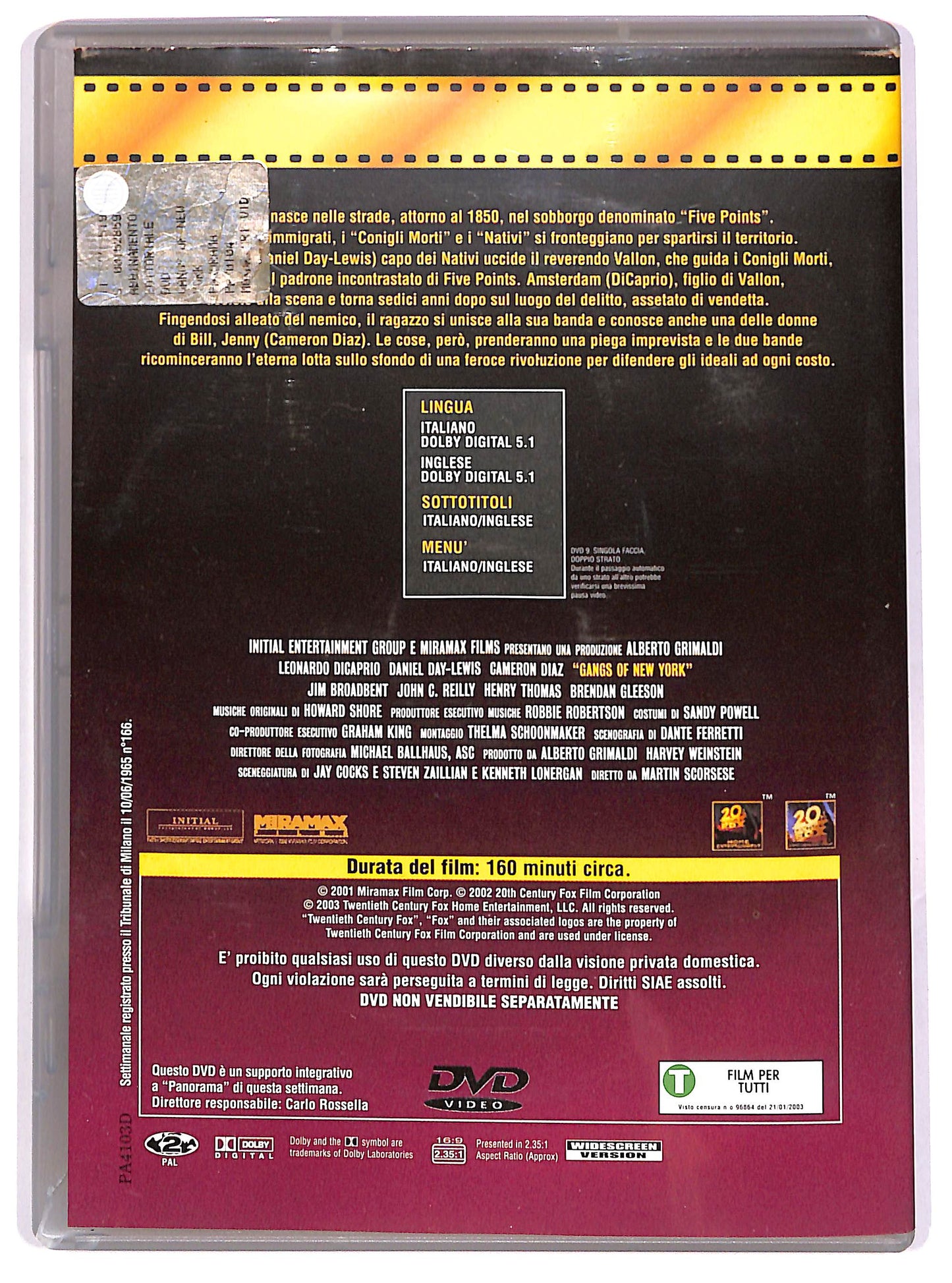 EBOND Gangs of New York EDITORIALE DVD D636706
