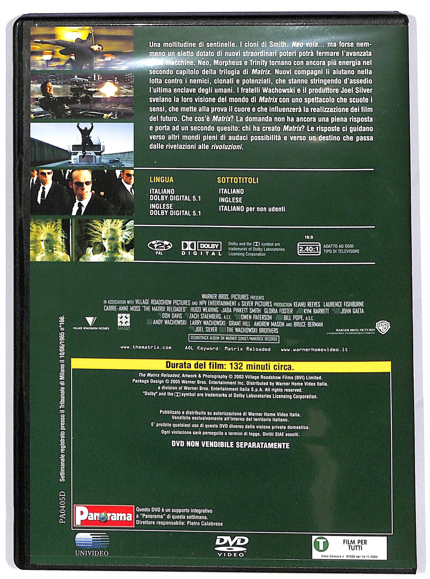 EBOND Matrix Reloaded EDITORIALE DVD D636741