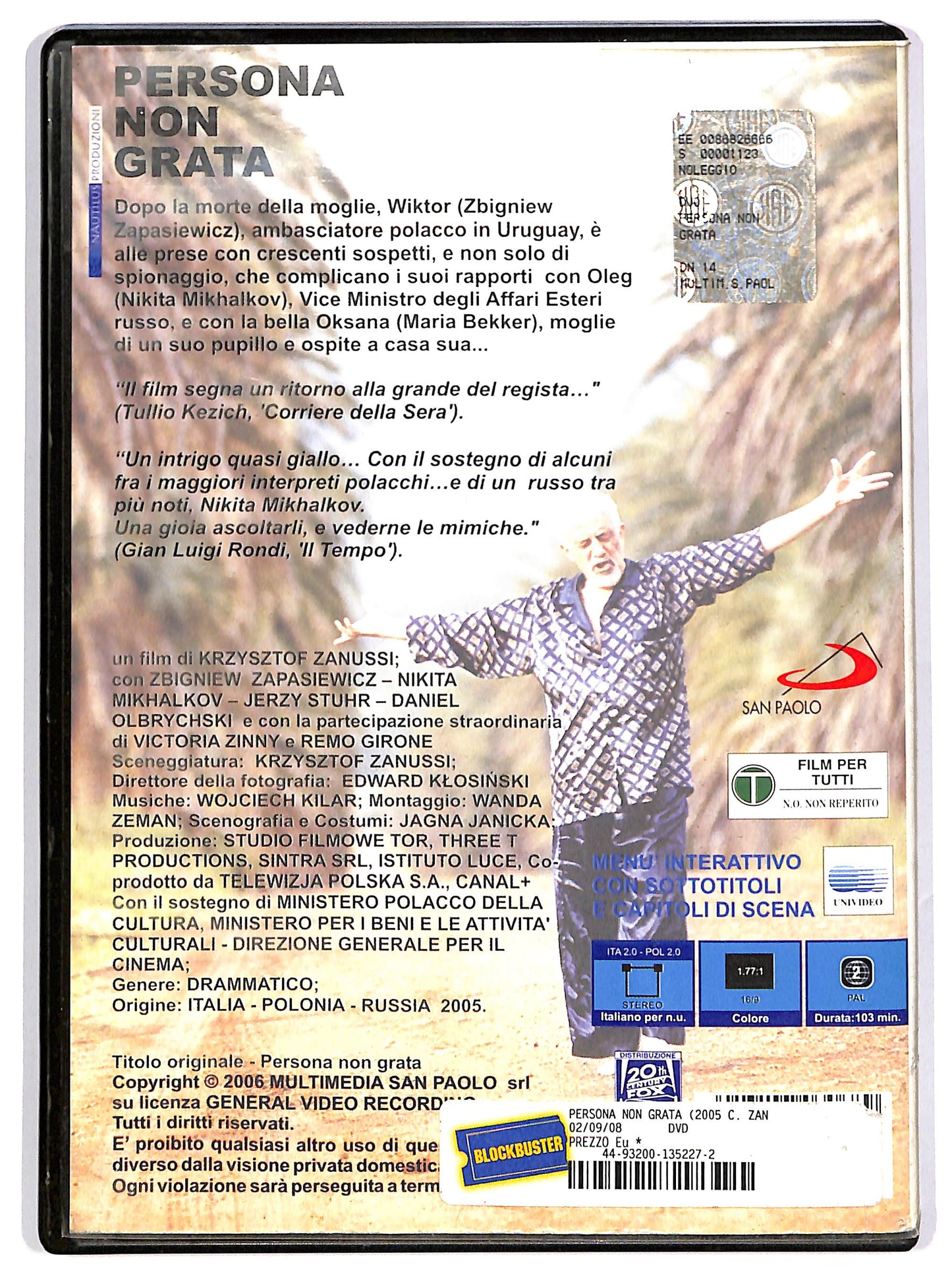 EBOND Persona non grata NOLEGGIO DVD D636755