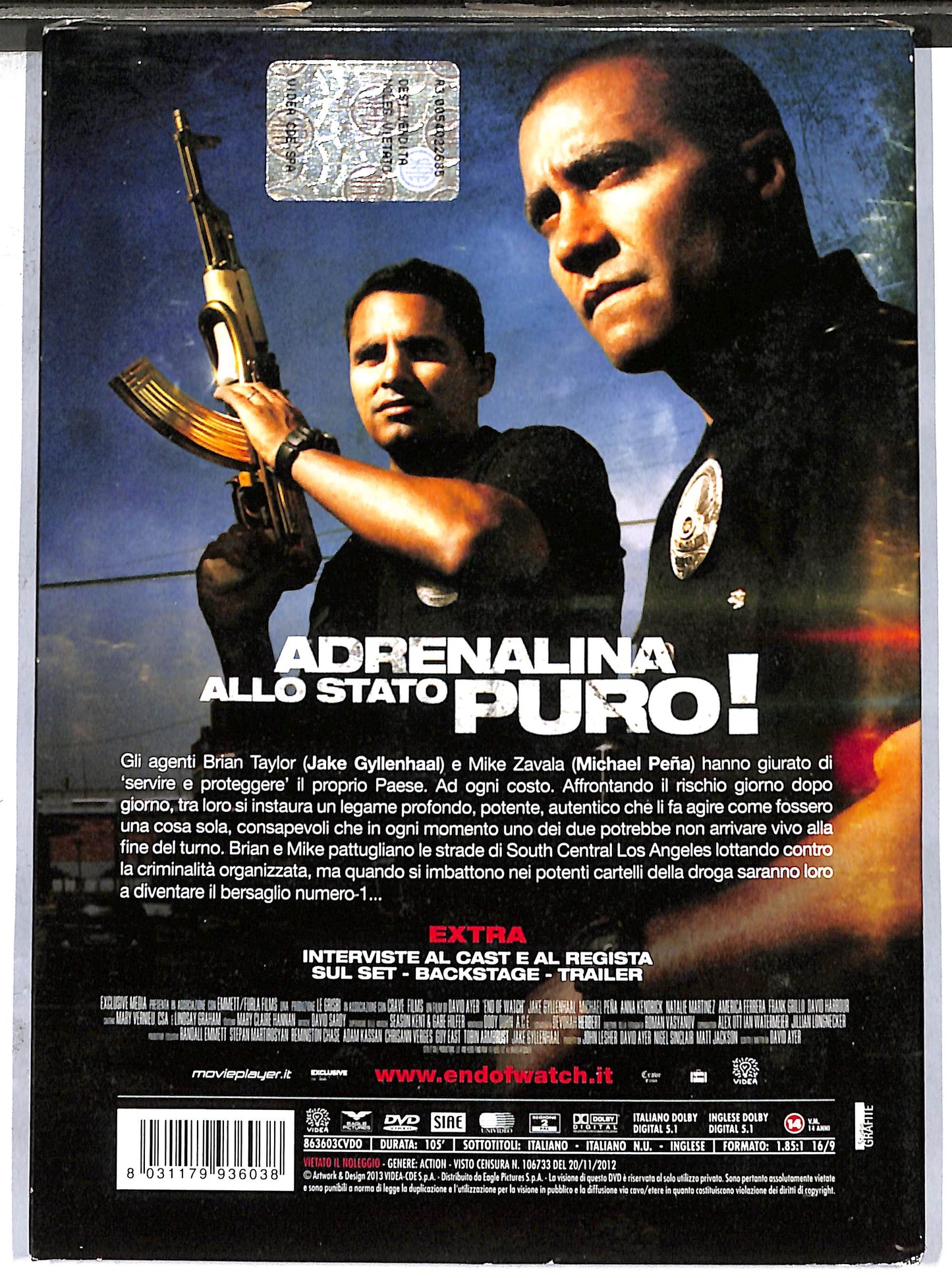 EBOND end of watch tolleranza zero DIGIPACK DVD D637138