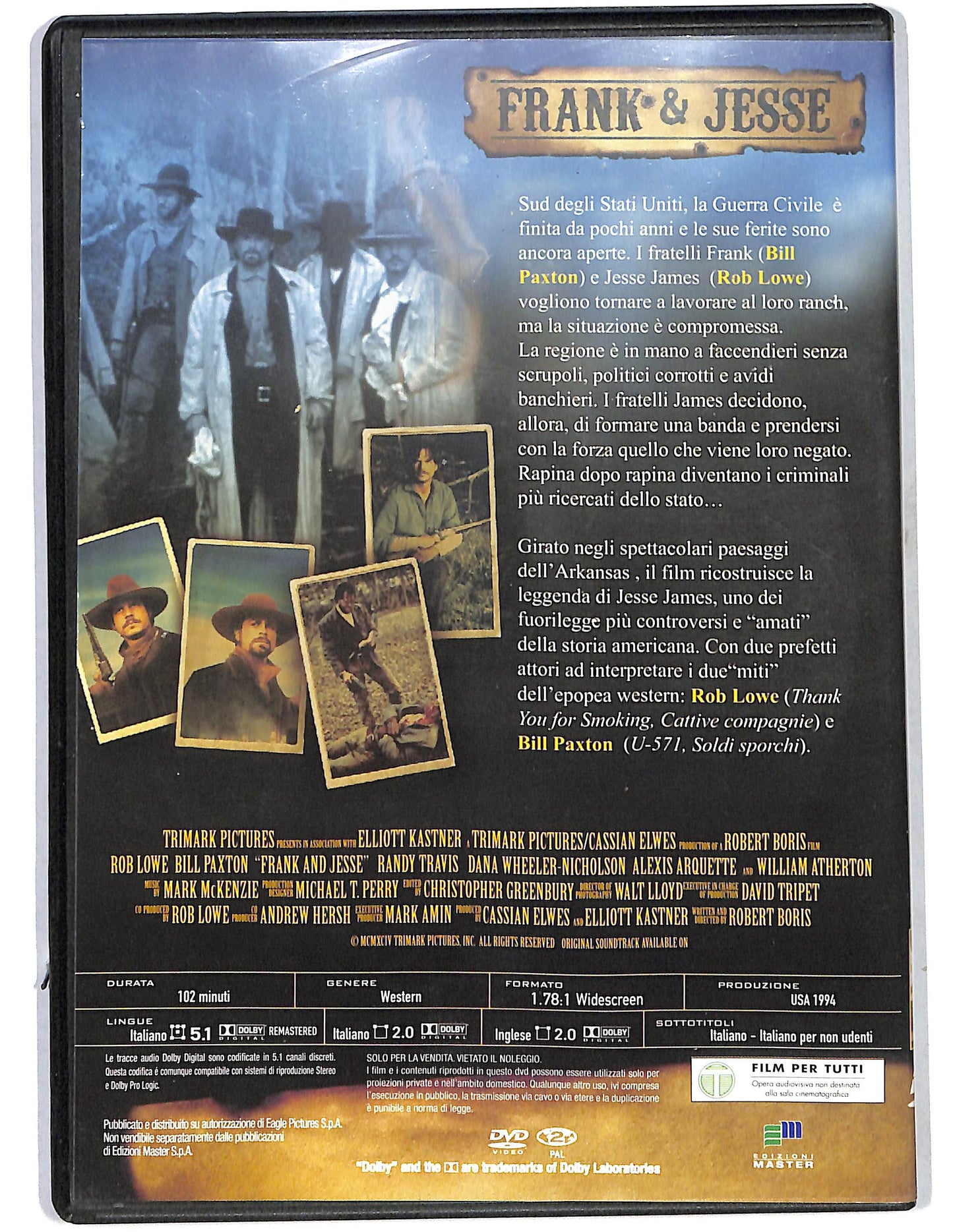 EBOND Frank e Jesse  EDITORIALE  DVD D637305