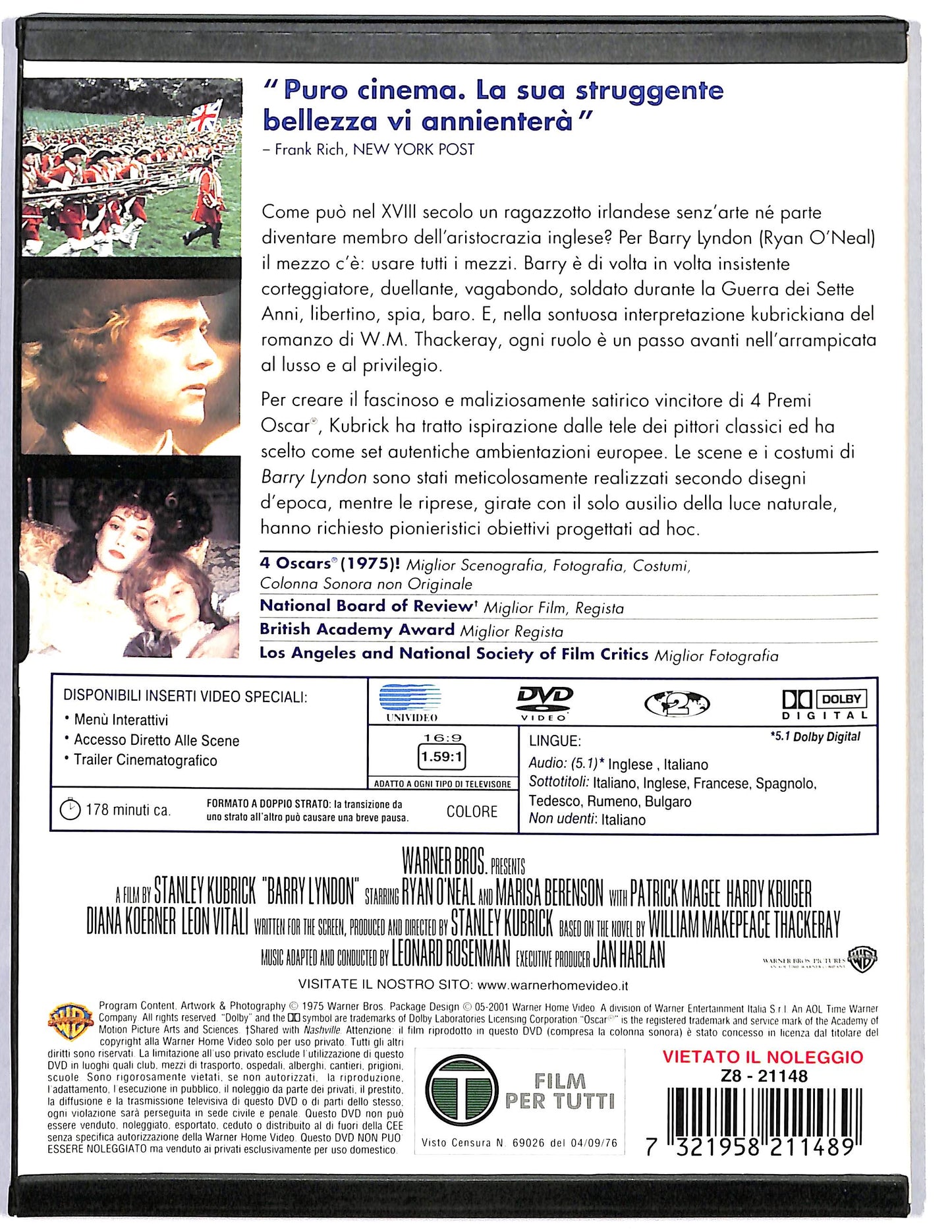 EBOND Barry Lyndon SNAPPER DVD D637445