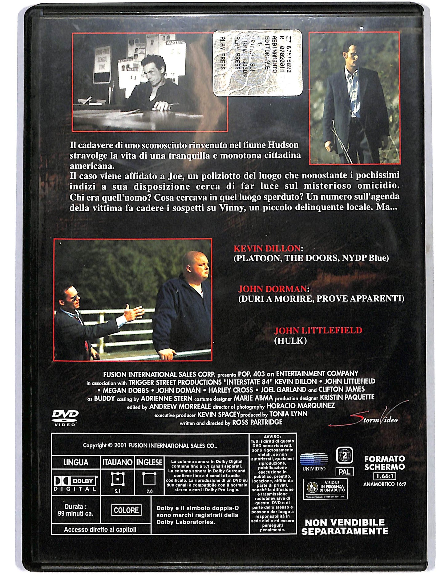 EBOND Crimini sul fiume Hudson EDITORIALE DVD D637463