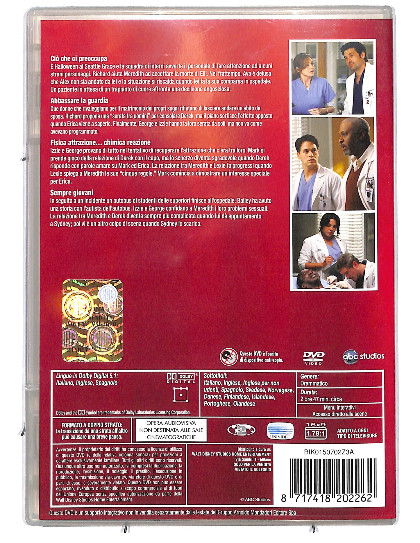 EBOND Grey's Anatomy Quarta serie Expanded disco 2 Ep.5-8 DVD D637655