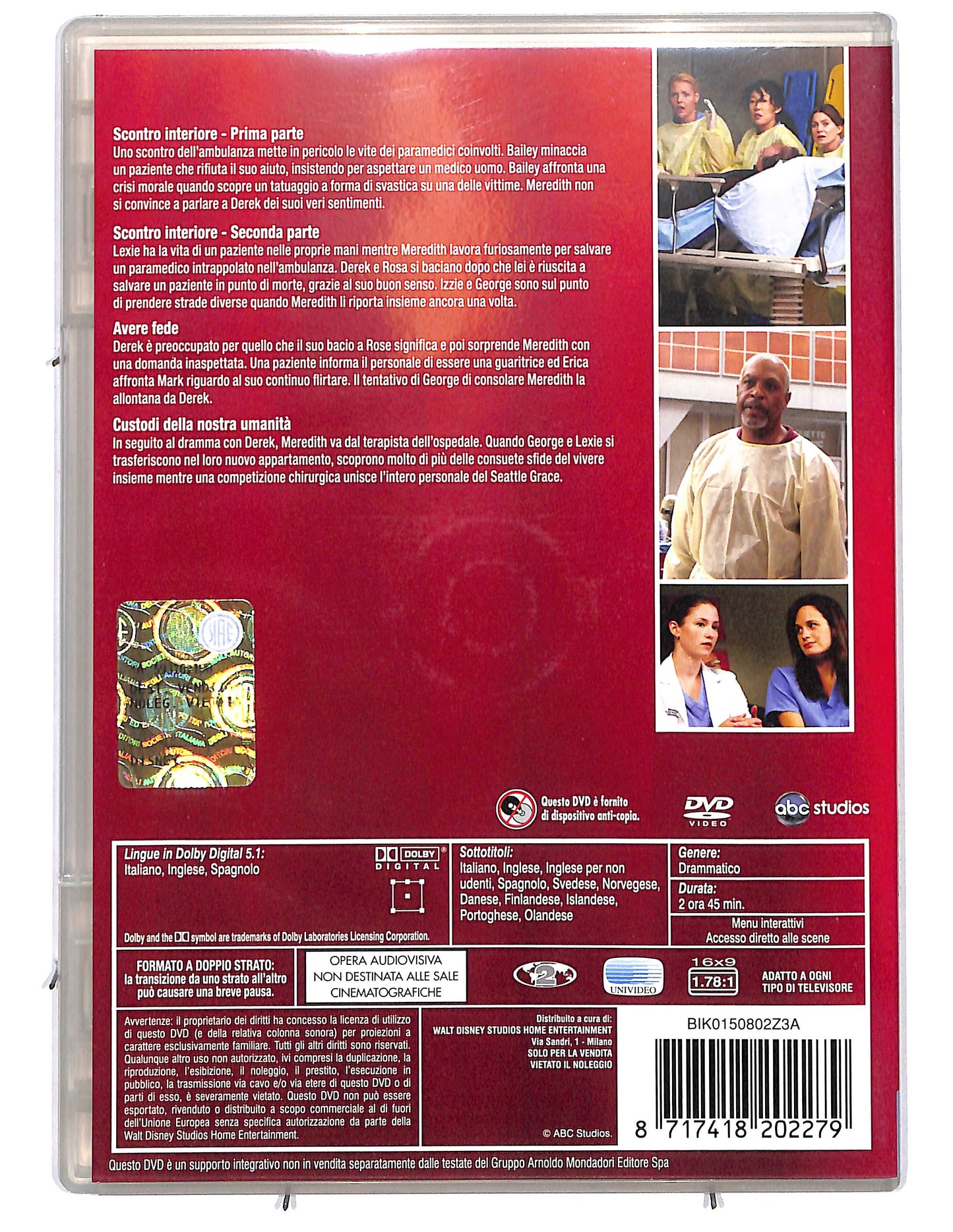 EBOND Grey's Anatomy Quarta serie Expanded Disco 3 Ep.9-12 DVD D637656