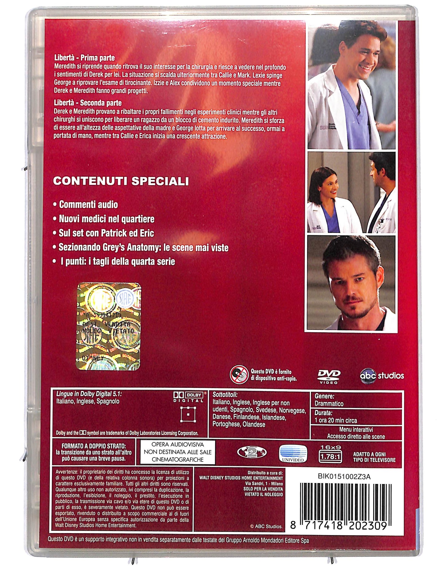 EBOND Grey's Anatomy Quarta serie Disco 5 Ep 16-17 DVD D637720