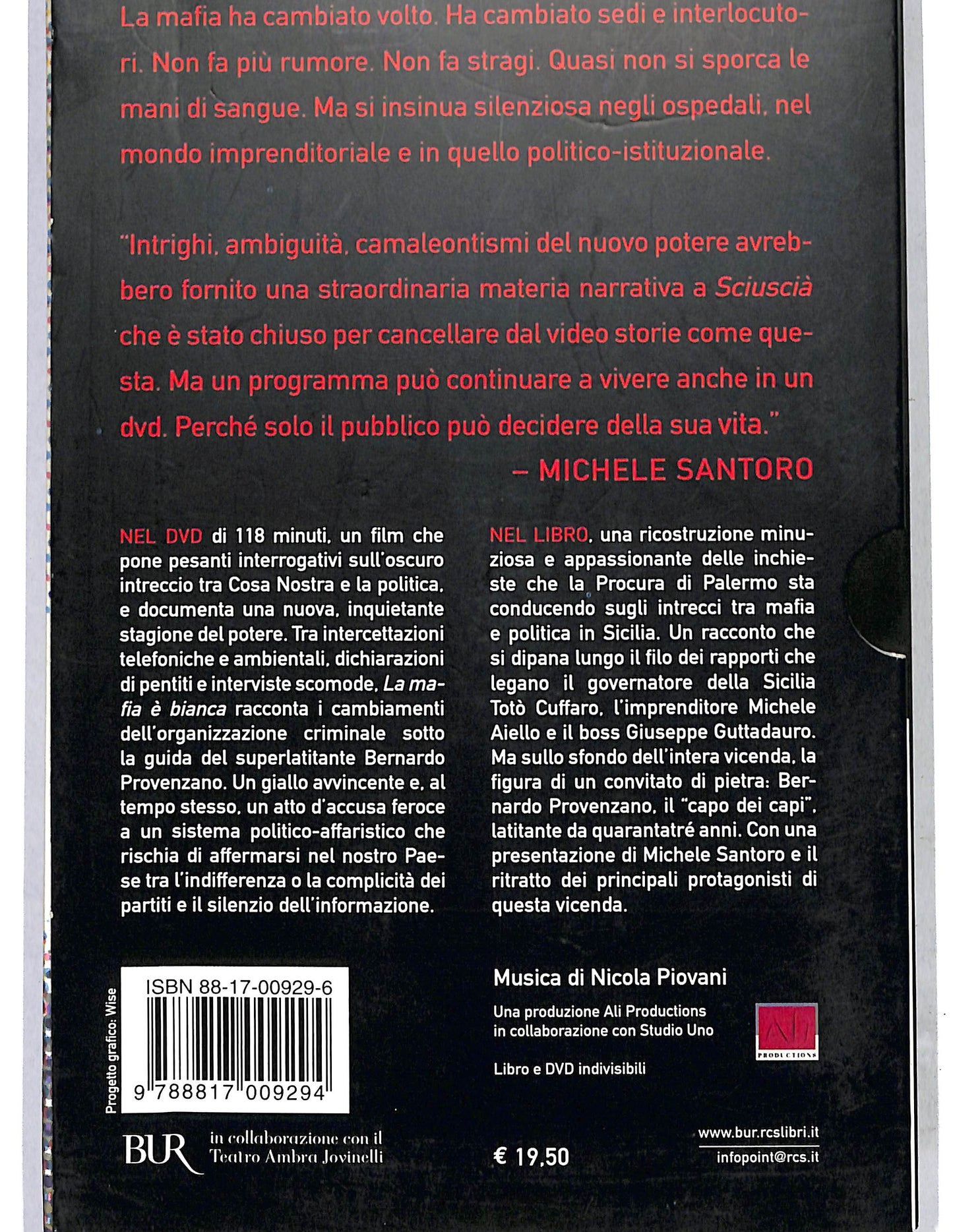 EBOND La mafia e bianca DVD+libro EDITORIALE DVD D637942
