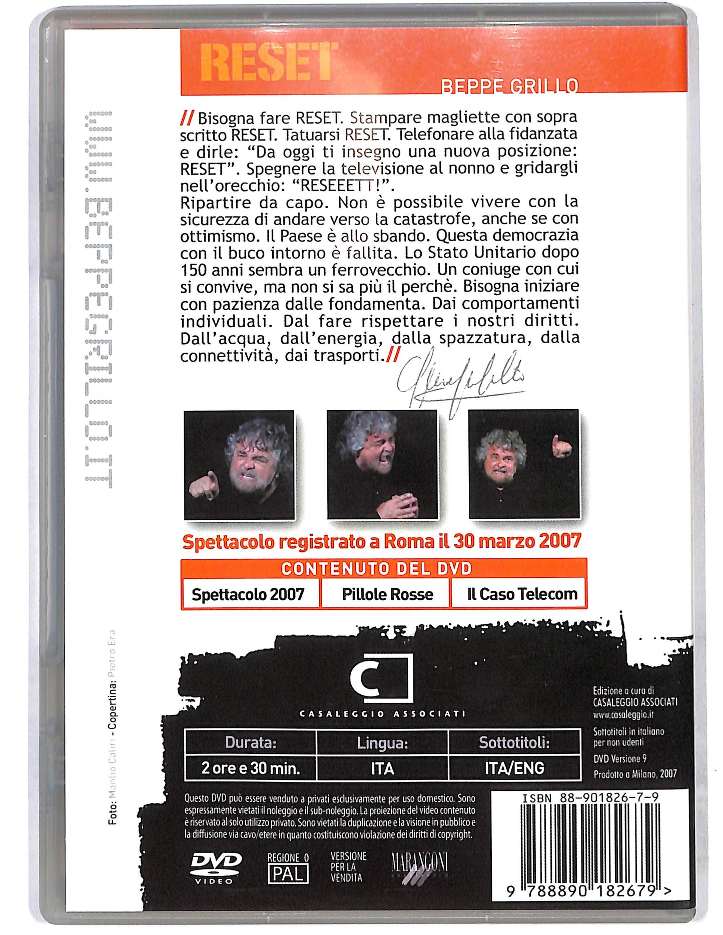 EBOND Beppe Grillo Reset DVD D638046