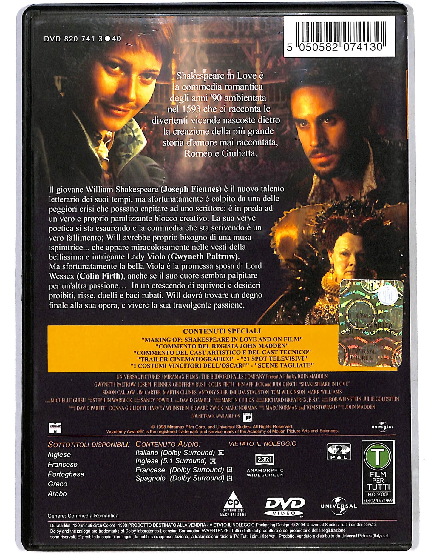EBOND Shakespeare in love DVD D638056