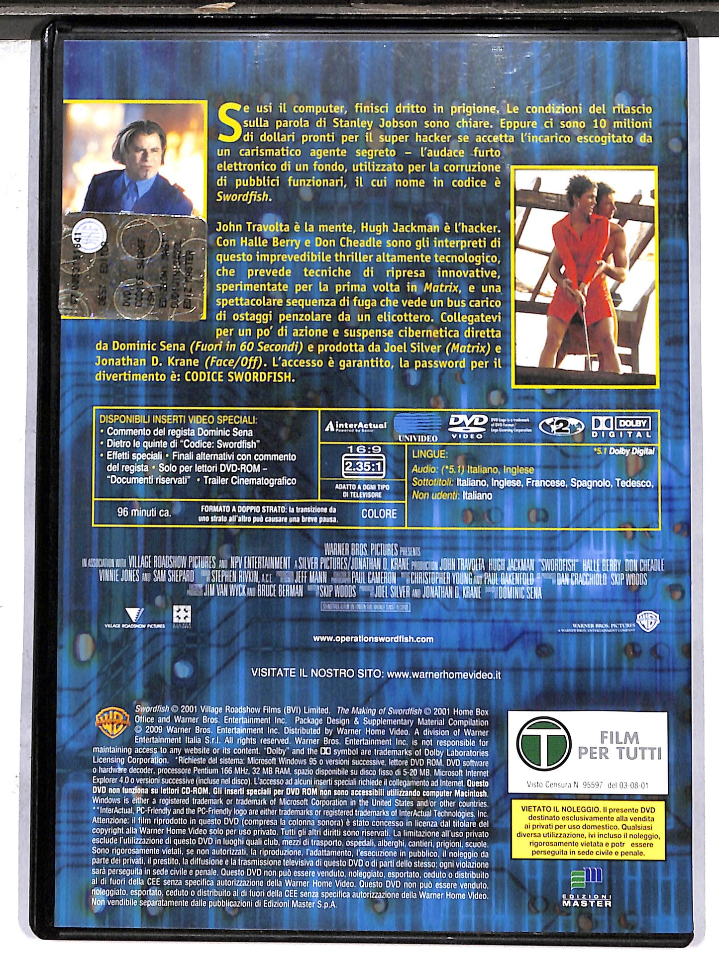 EBOND Codice: Swordfish EDITORIALE DVD D638228