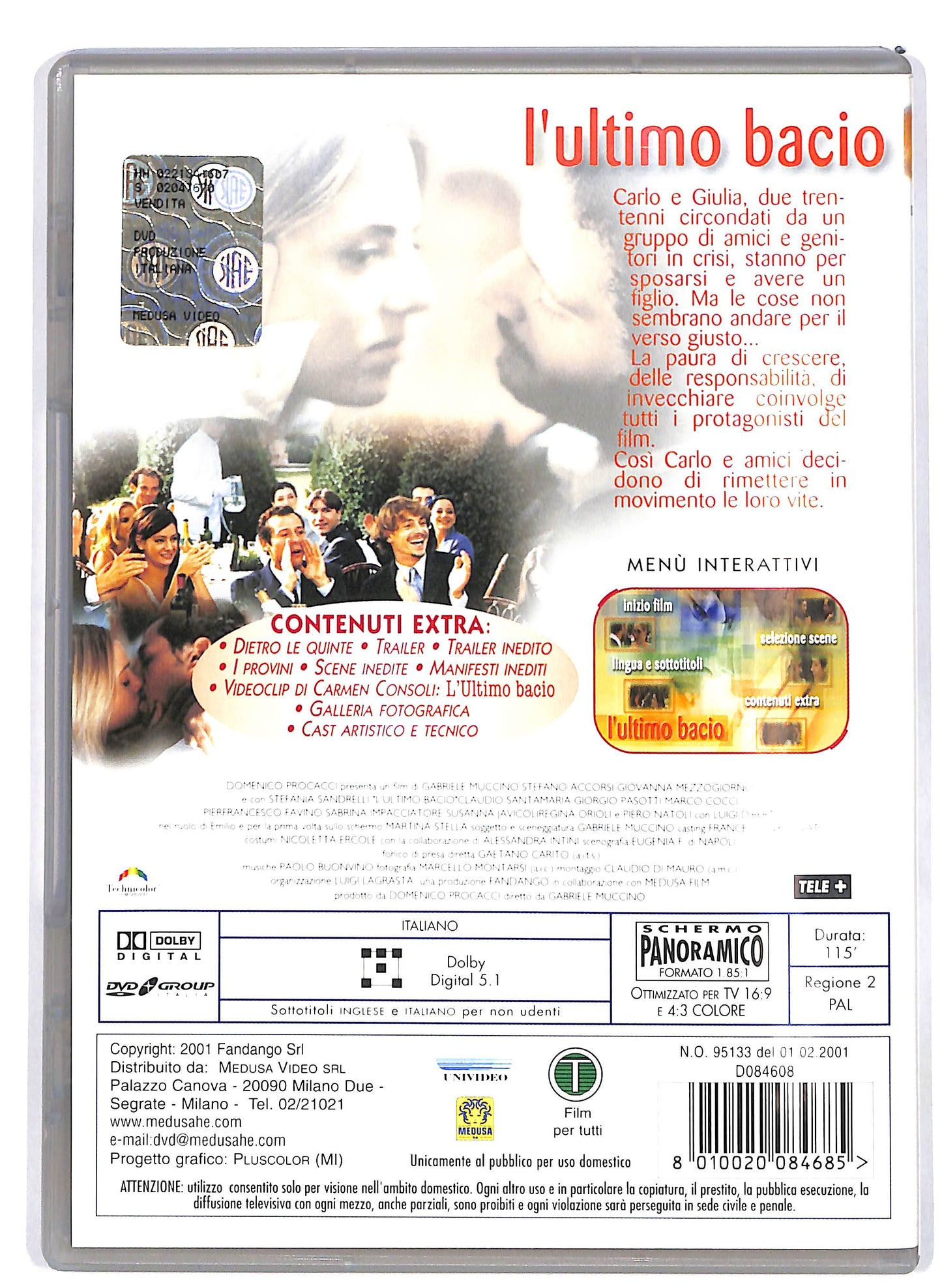 EBOND L'ultimo bacio DVD D638358
