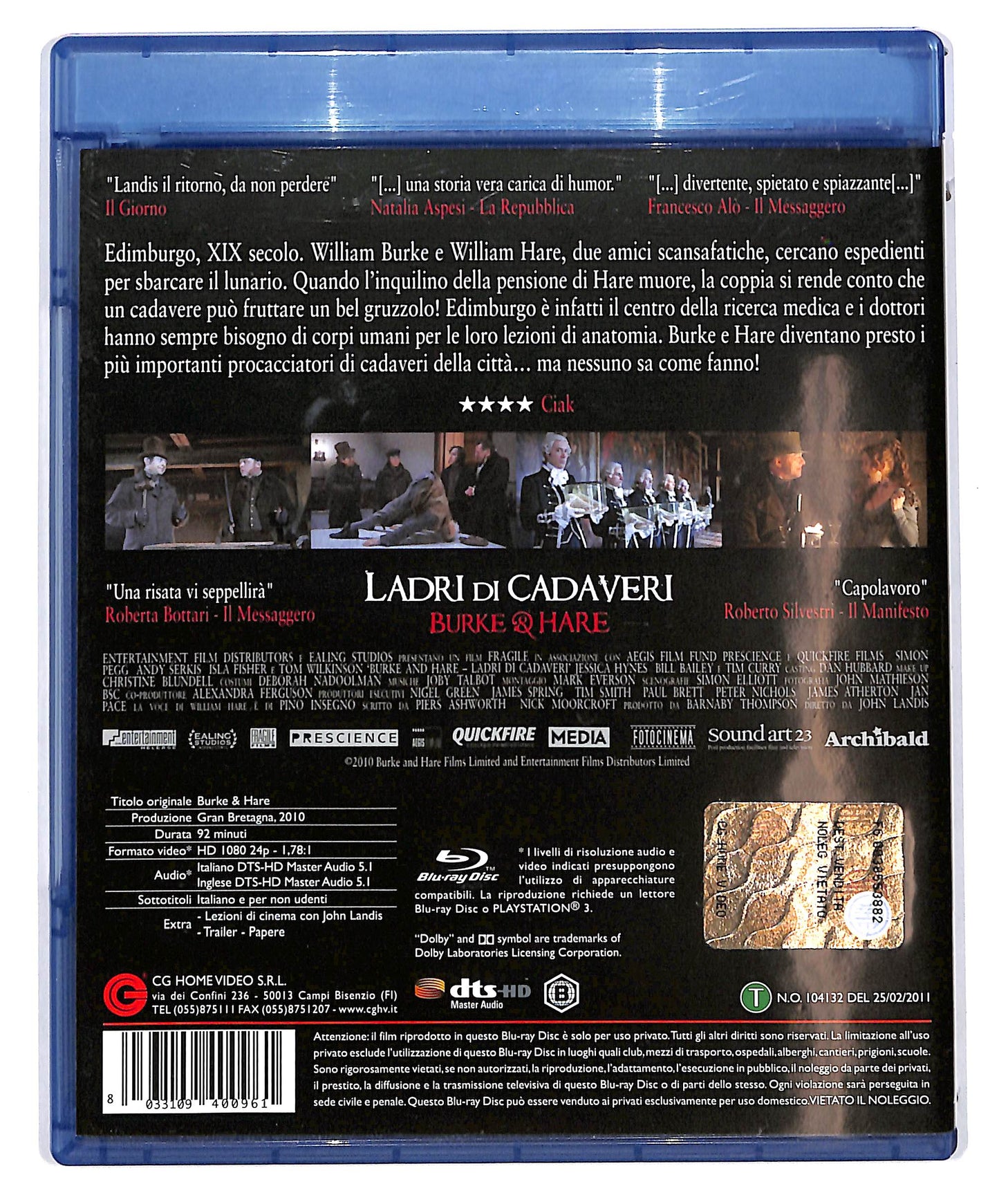 EBOND Ladri di cadaveri Burke e Hare BLURAY D639470