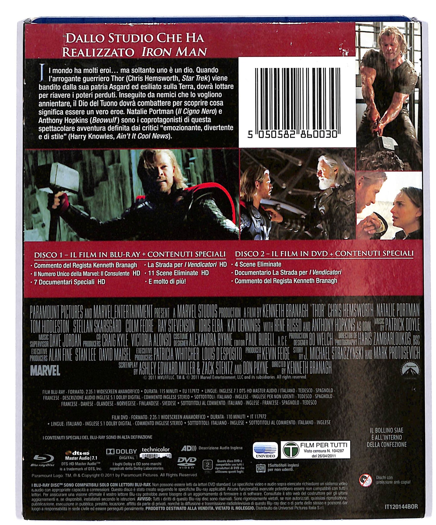 EBOND Thor BLURAY + DVD BLURAY BLURAY D639612