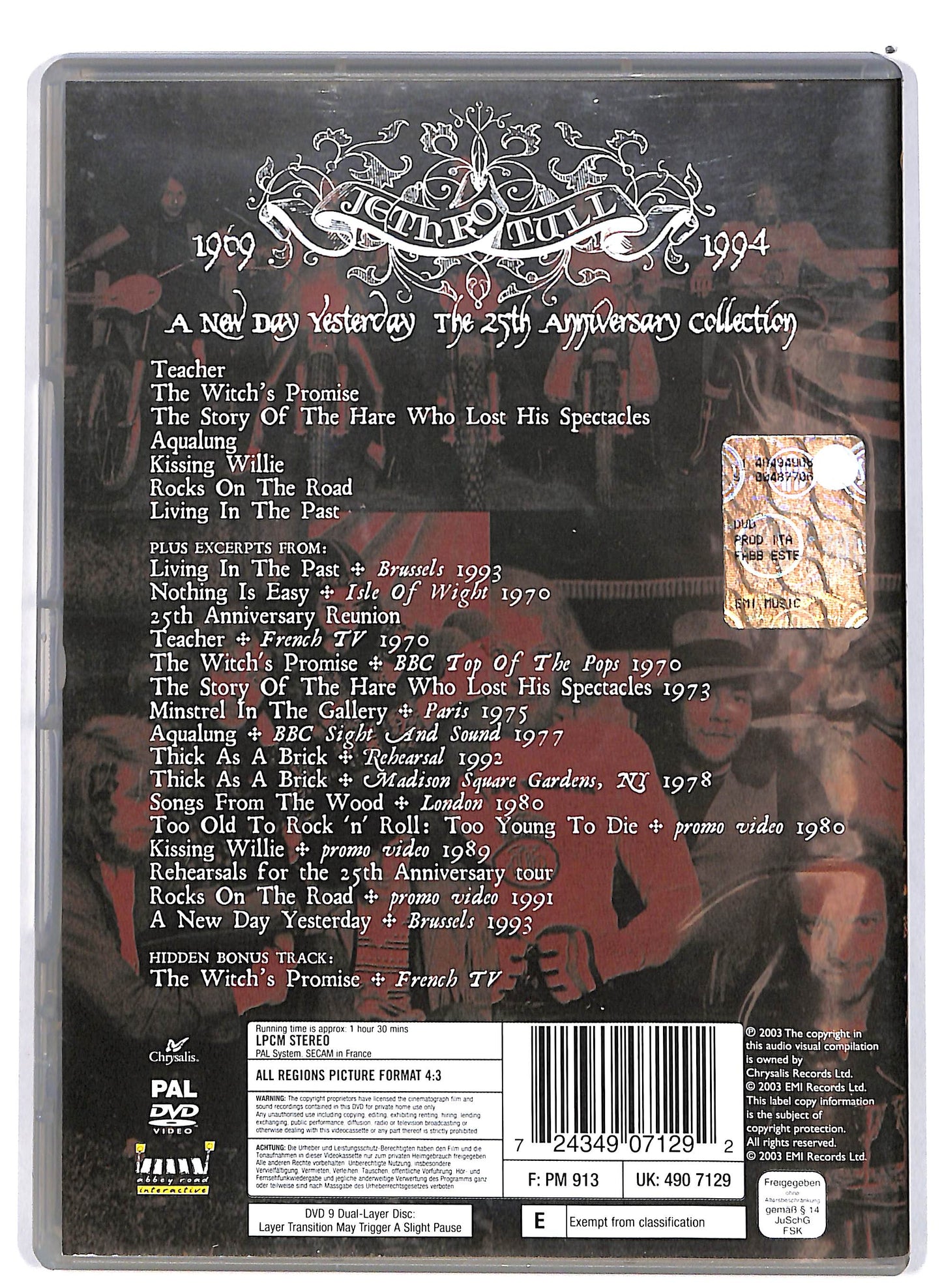 EBOND Jethro Tull A New Day Yesterday The 25th Anniversary DVD D639840