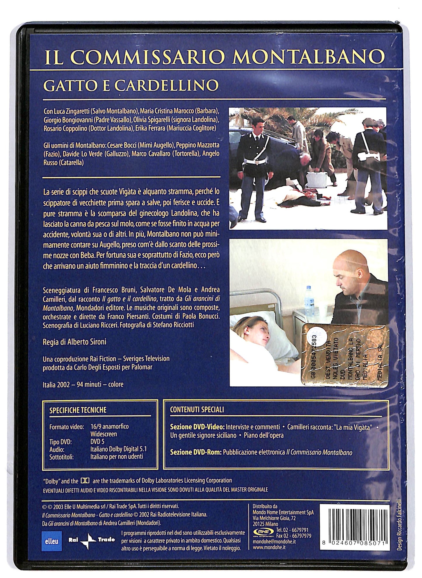 EBOND Il commissario Montalbano Il gatto e il cardellino DVD D639850