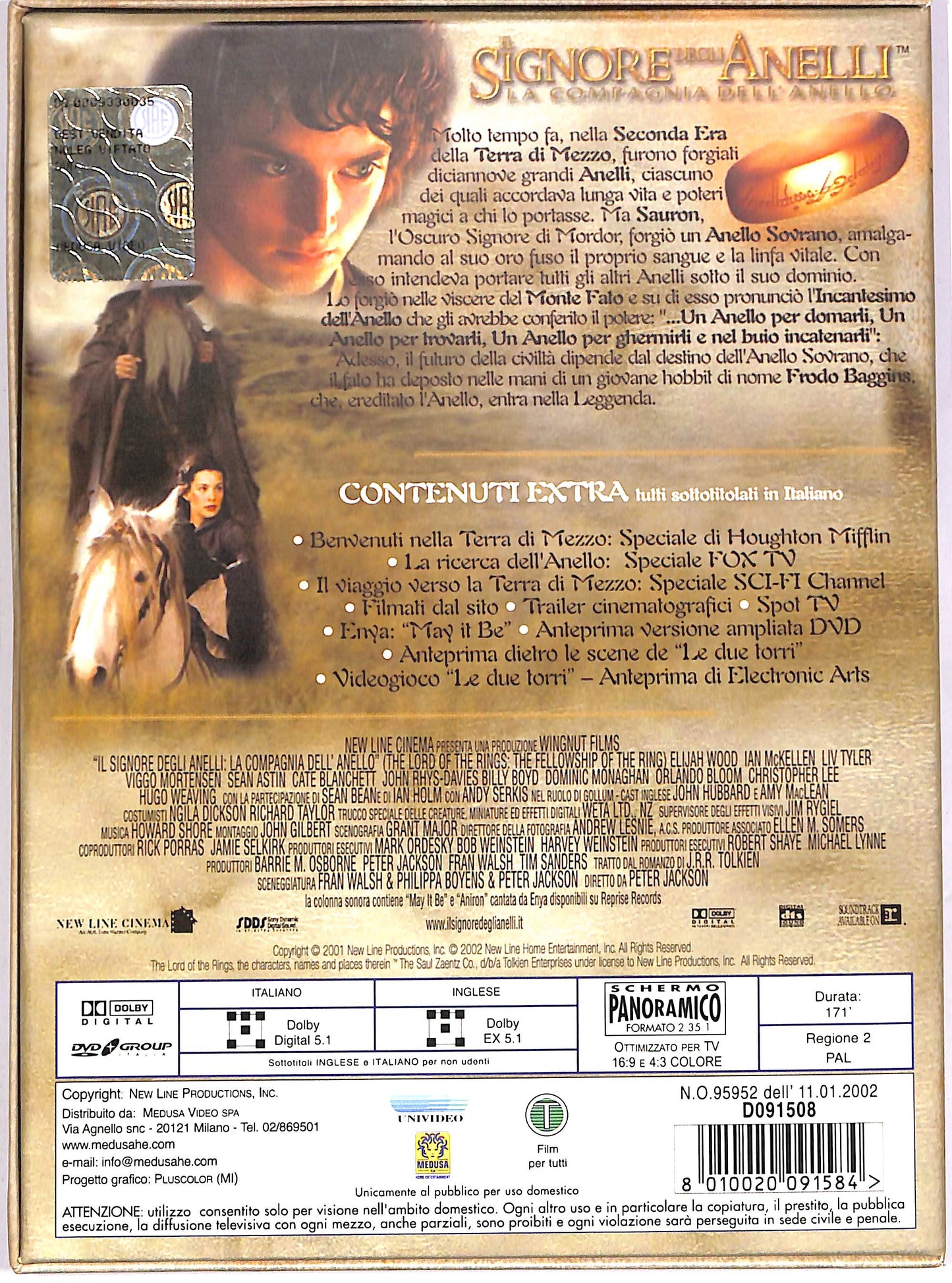 EBOND Il signore degli anelli - La compagnia dell'anello DVD D640137
