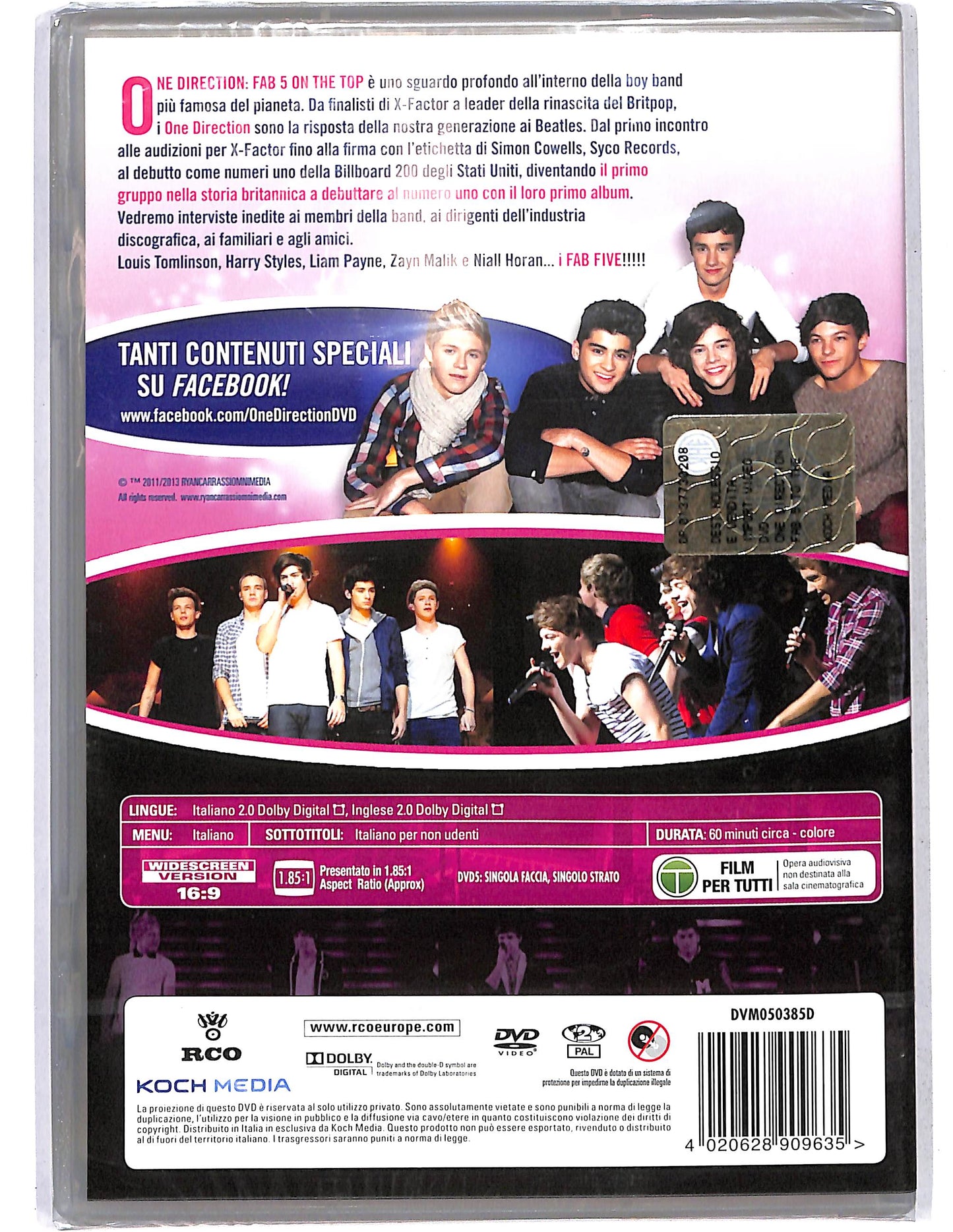 EBOND One Direction Fab 5 on the top DVD D641413