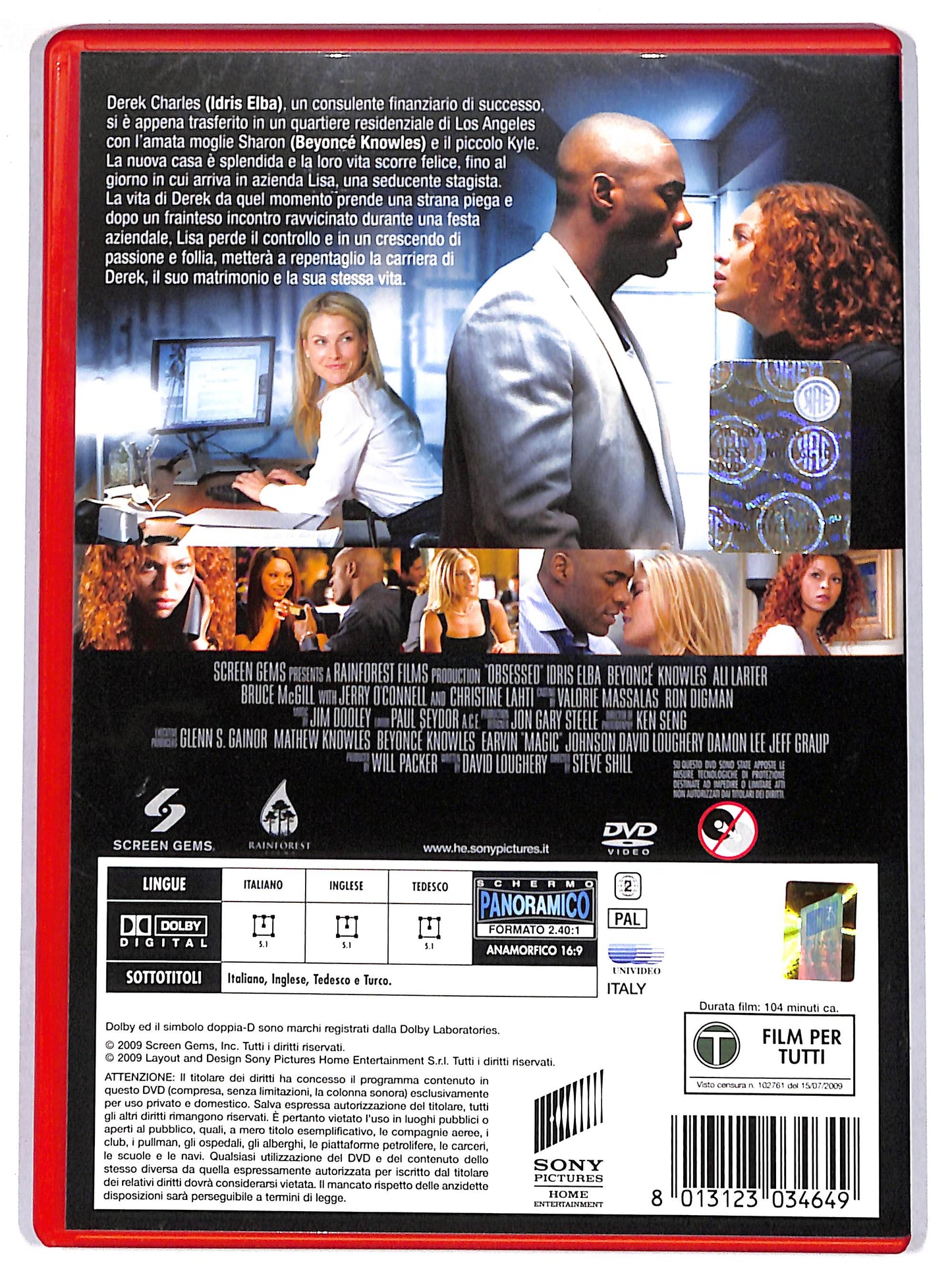 EBOND Obsessed NOLEGGIO DVD D641941