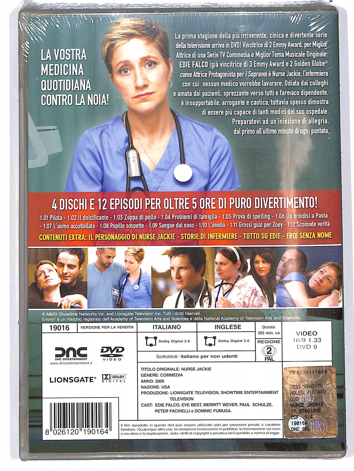 EBOND Nurse Jackie Terapia d'urto Stagione Uno DVD D642045