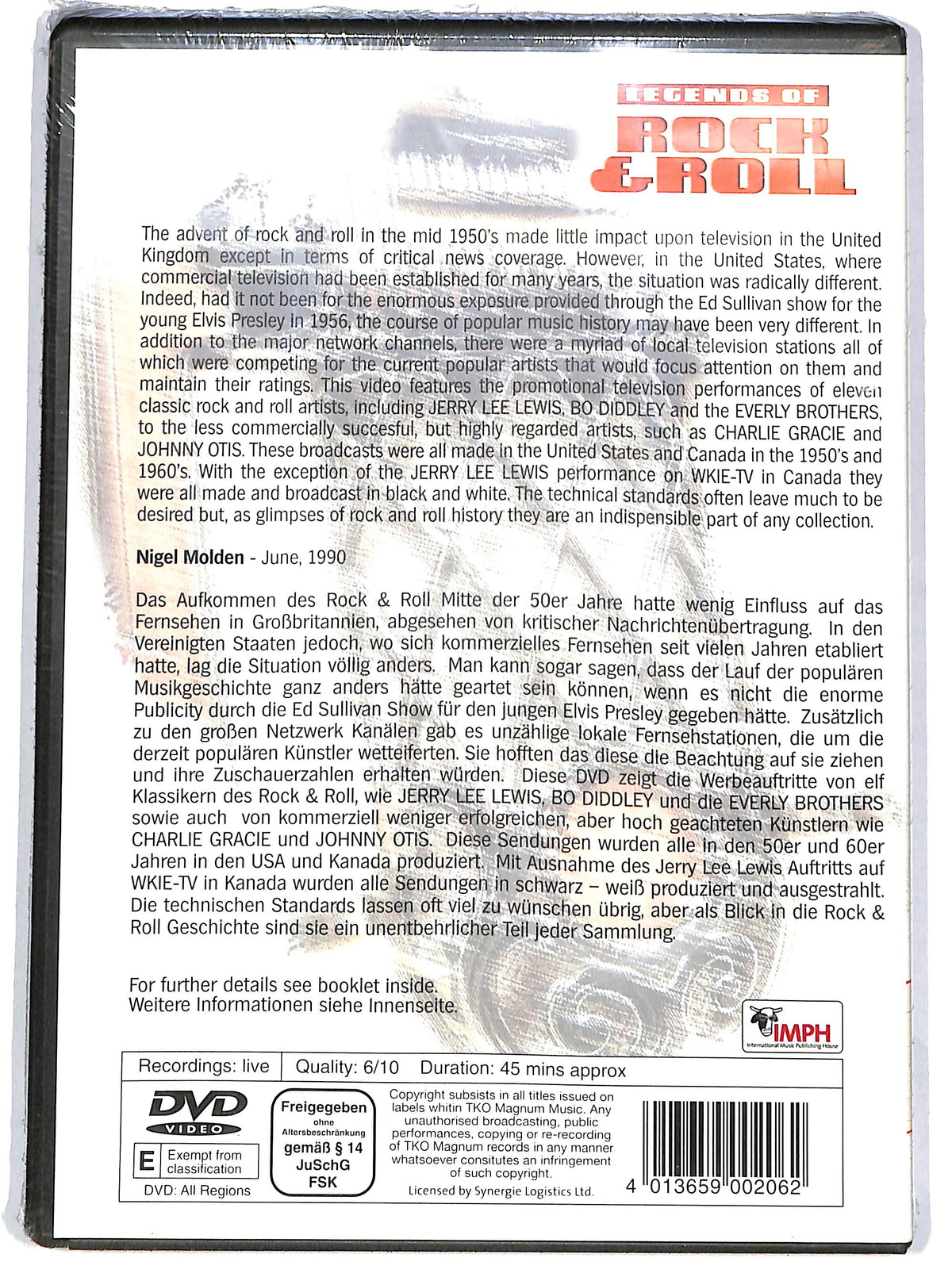 EBOND Legends of Rock N Roll DVD D642415
