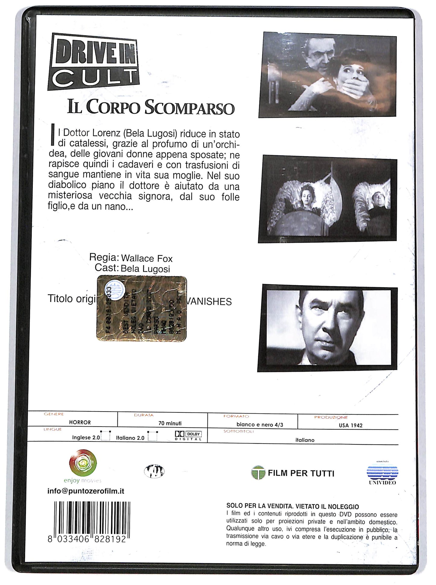 EBOND Il corpo scomparso DVD D643846