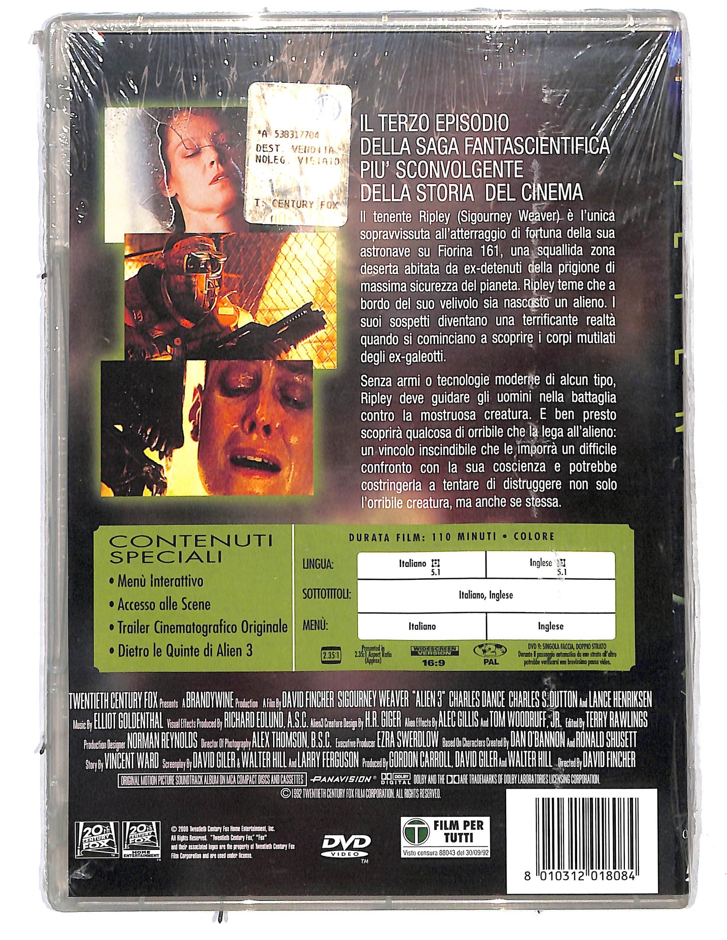 EBOND Alien 3 slimcase DVD D644111