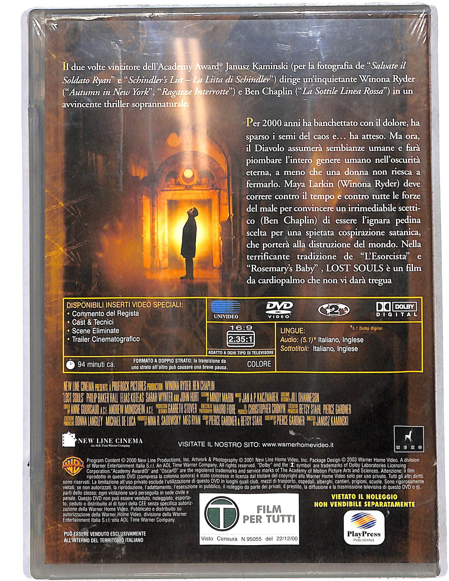 EBOND Lost Souls La profezia EDITORIALE DVD D644144