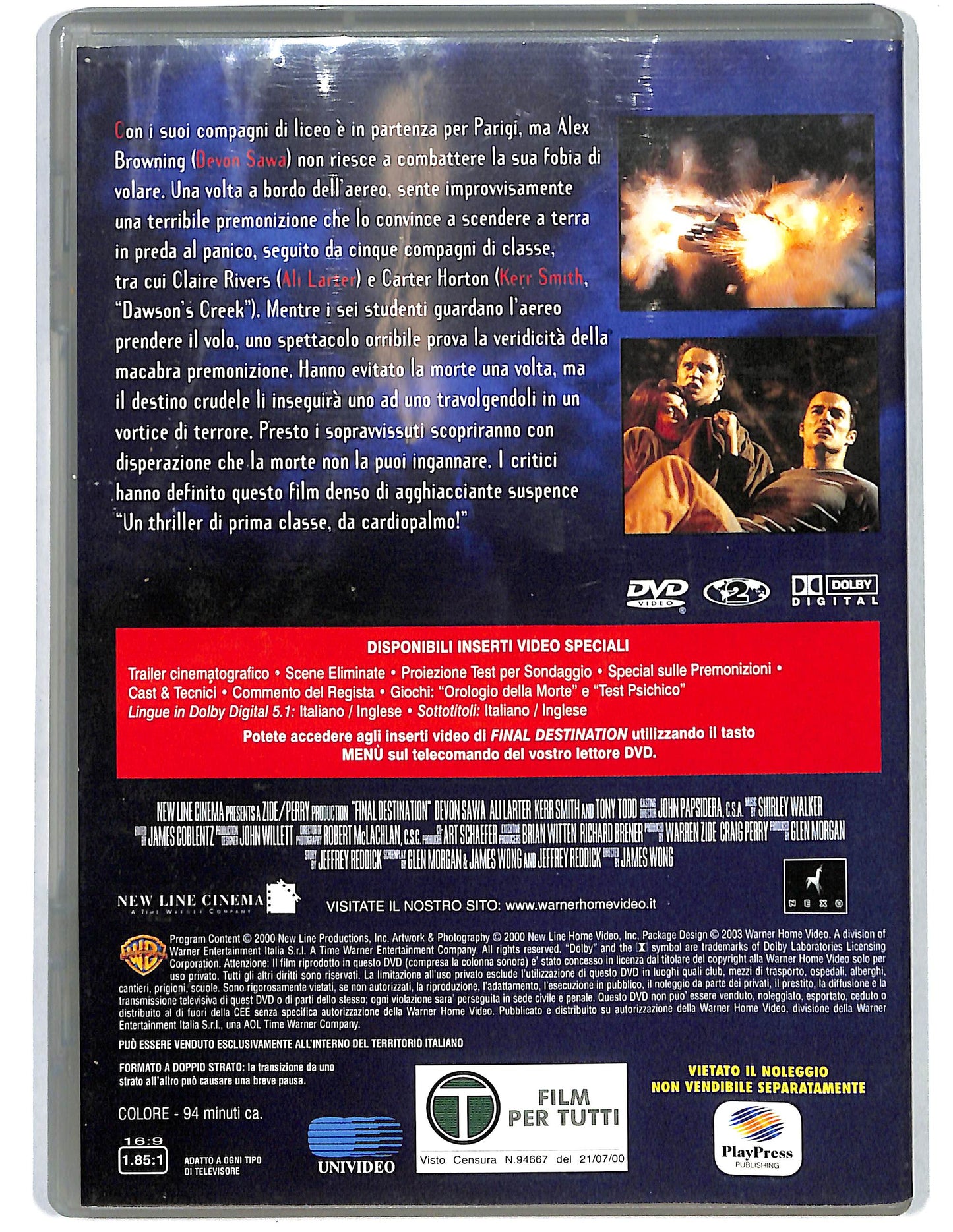 EBOND Final destination EDITORIALE DVD D644311