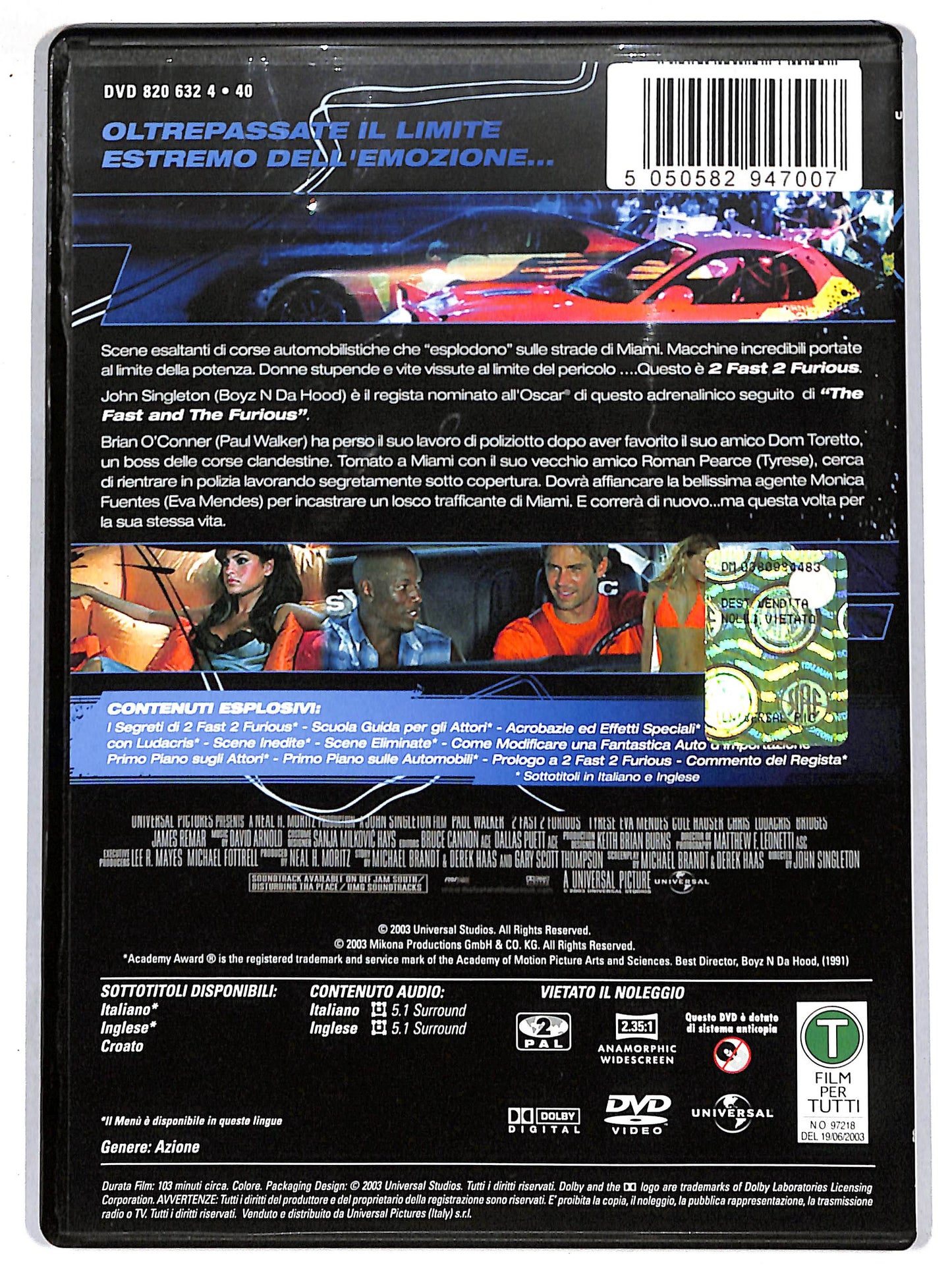EBOND 2 fast 2 furious DVD D644917