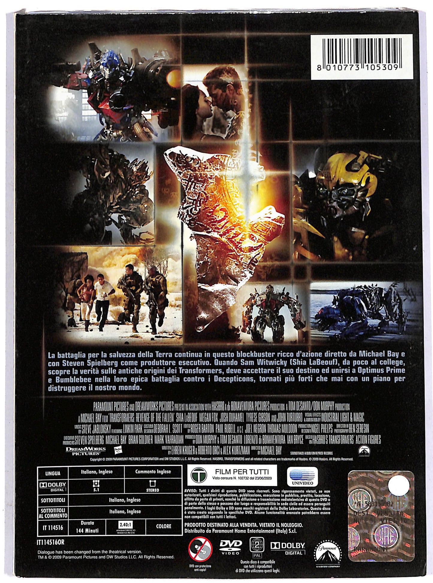 EBOND Transformers - La vendetta del caduto SLIPCASE DVD D645224