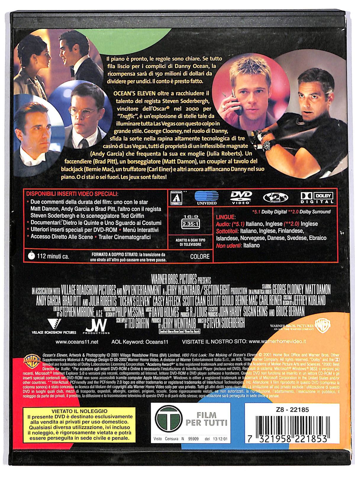 EBOND Ocean's Eleven - Fate il vostro gioco SNAPPER DVD D645442