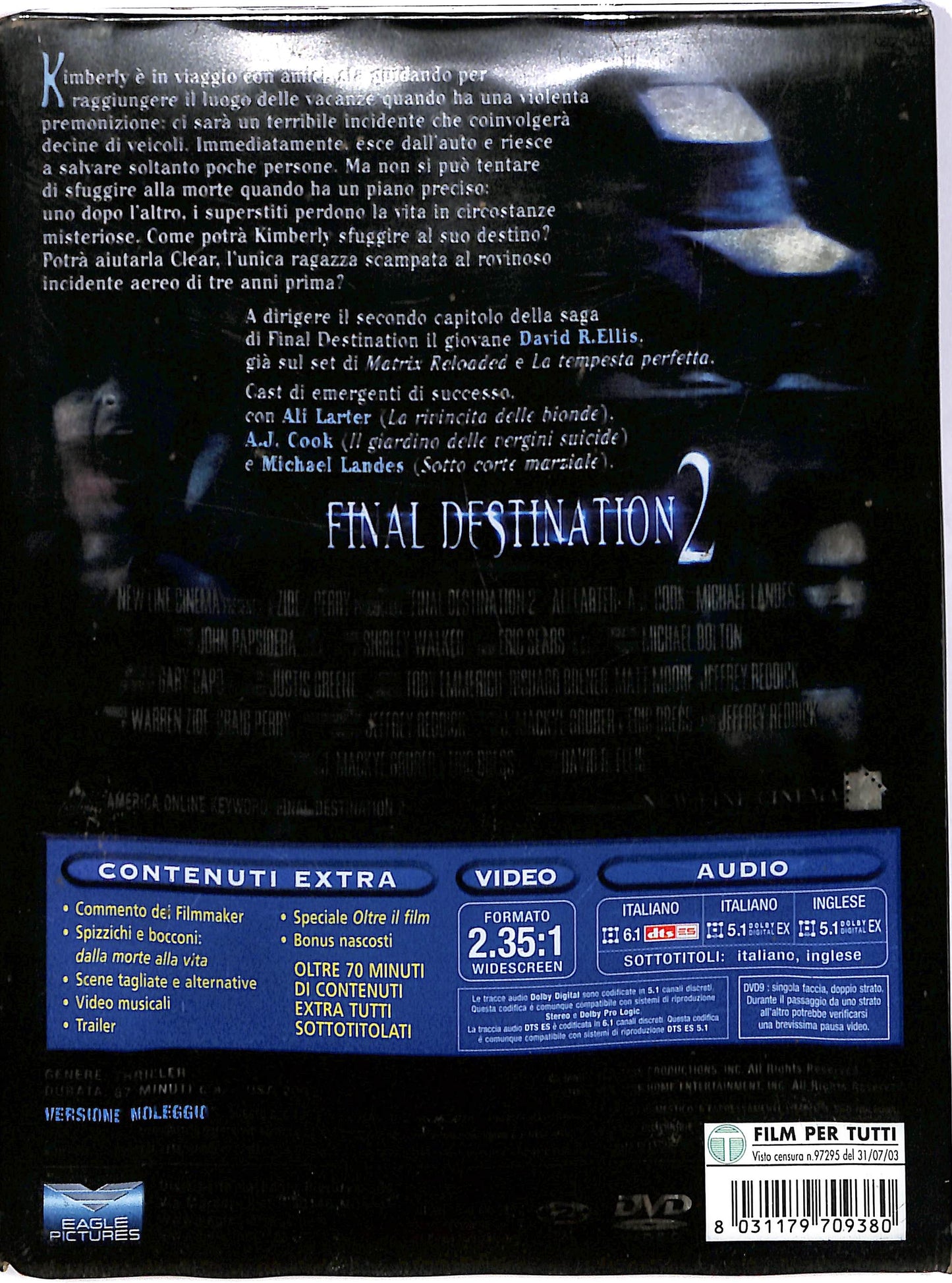 EBOND Final Destination 2 SLIPCASE DVD D645535