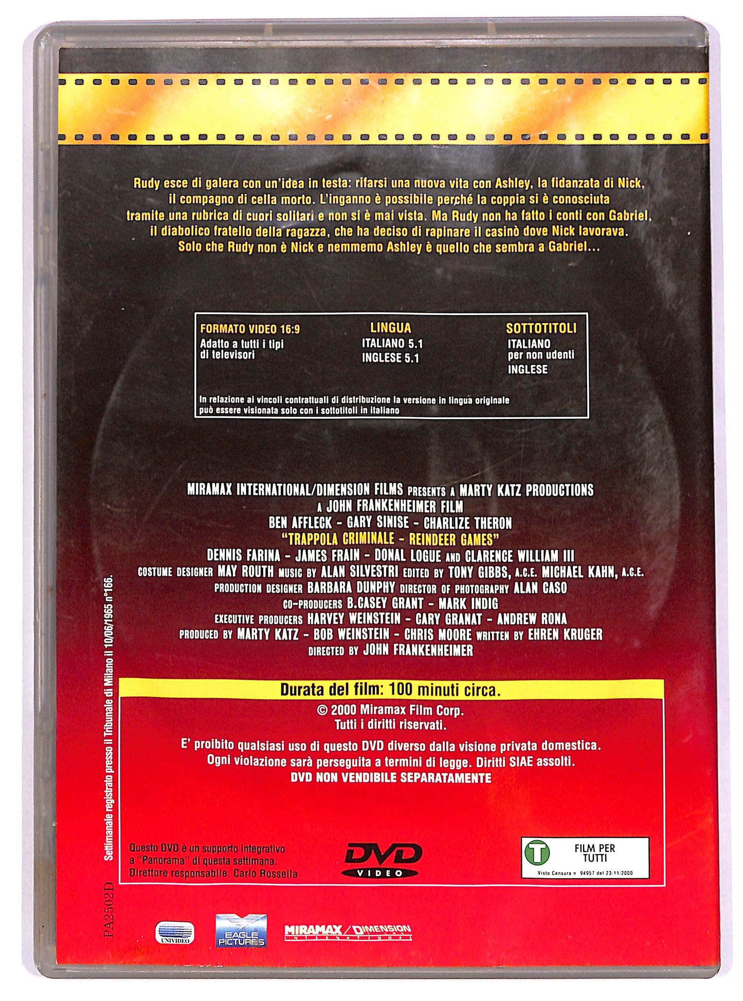 EBOND Trappola criminale EDITORIALE DVD D645605