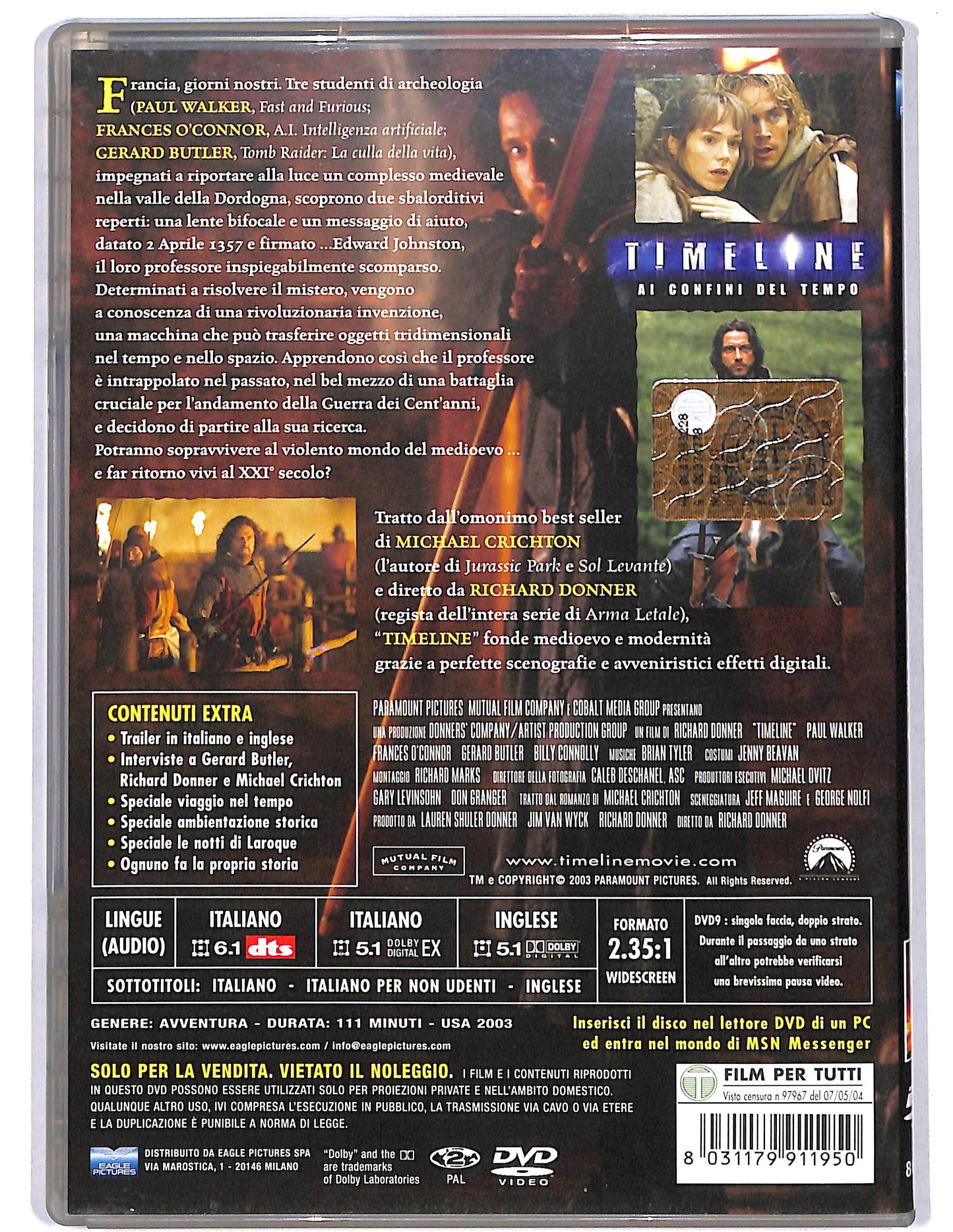 EBOND Timeline Ai confini del tempo DVD D645849