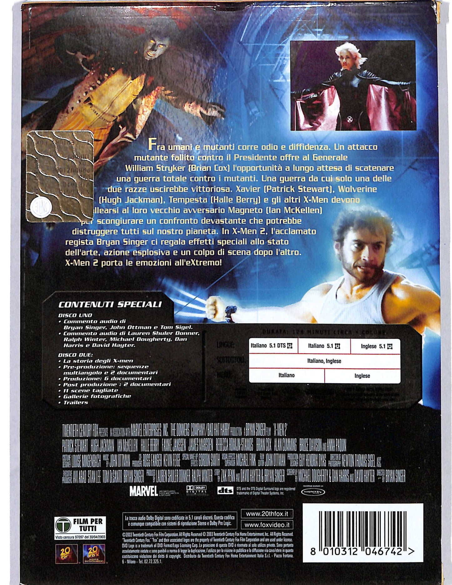 EBOND X men 2 EDIZIONE SPECIALE 2 dischi DVD D646048