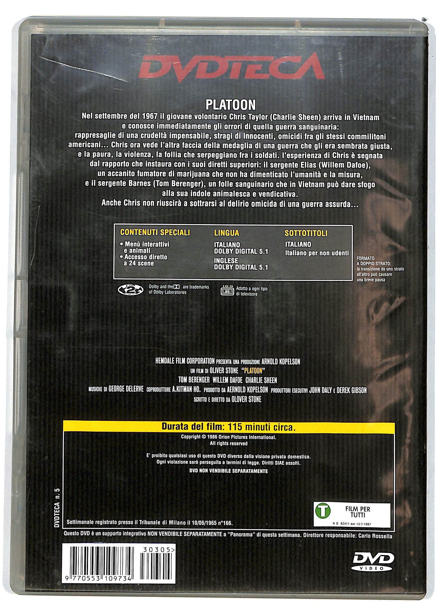 EBOND Platoon EDITORIALE DVD D646517