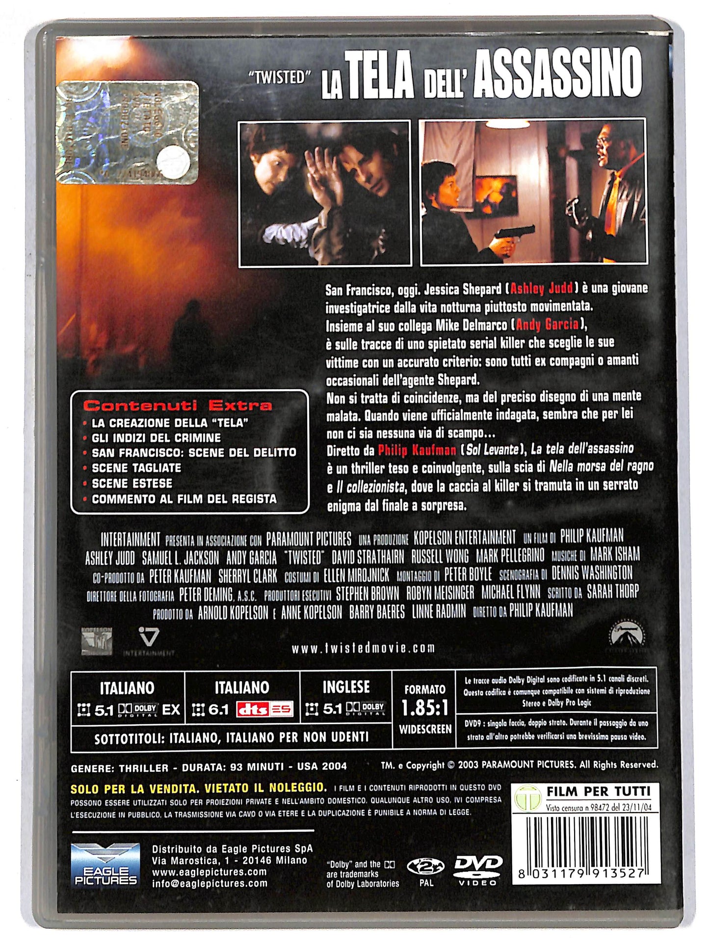 EBOND la tela dell'assassino DVD D646906