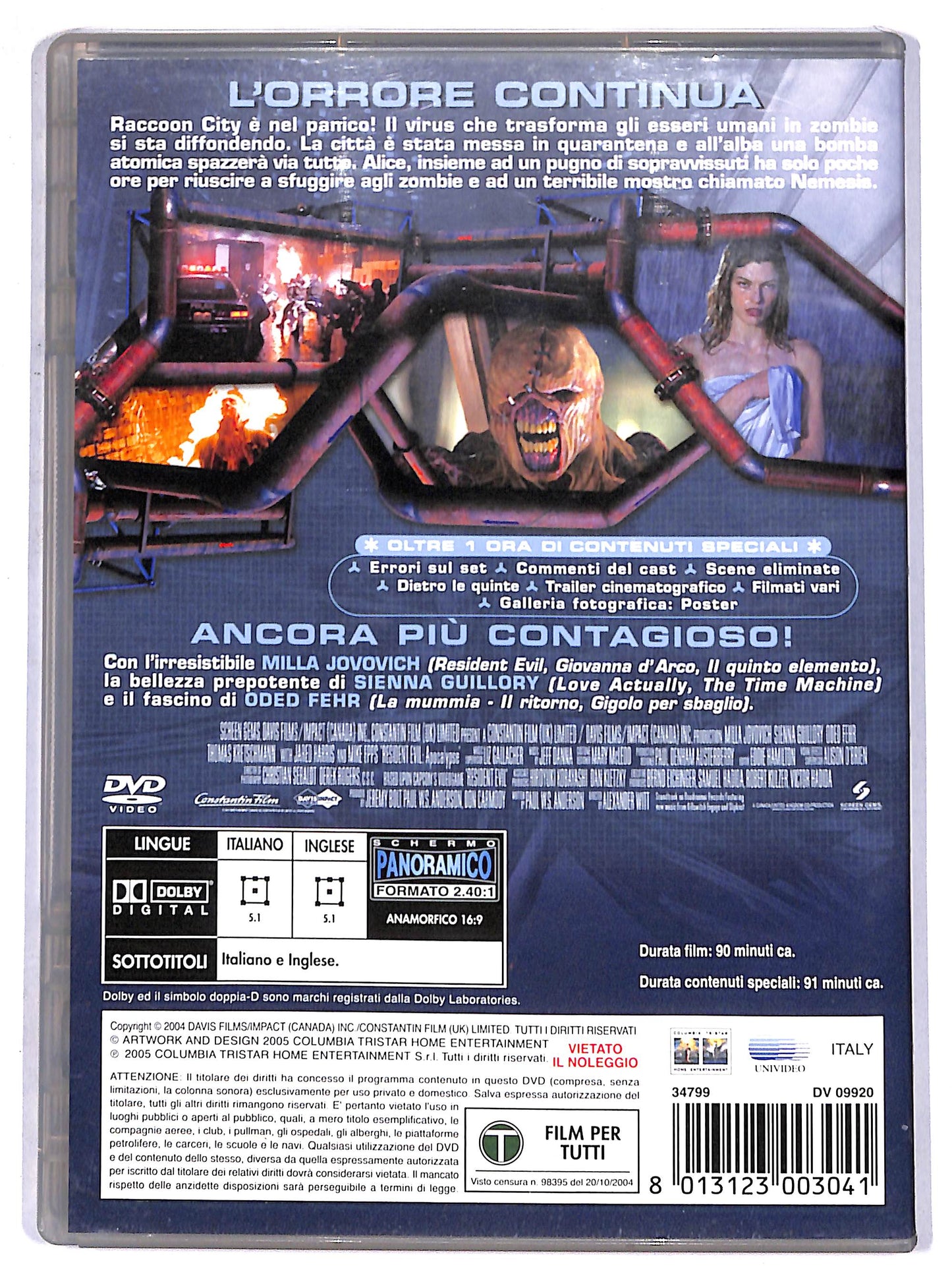 EBOND resident evil: apocalypse EDIZIONE SPECIALE DVD D647219